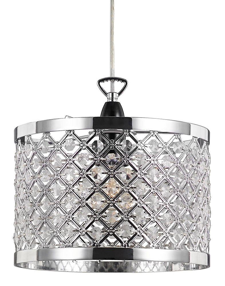 Rackhams Light Modern Sparkly Ceiling Pendant Shade With Clear Beads