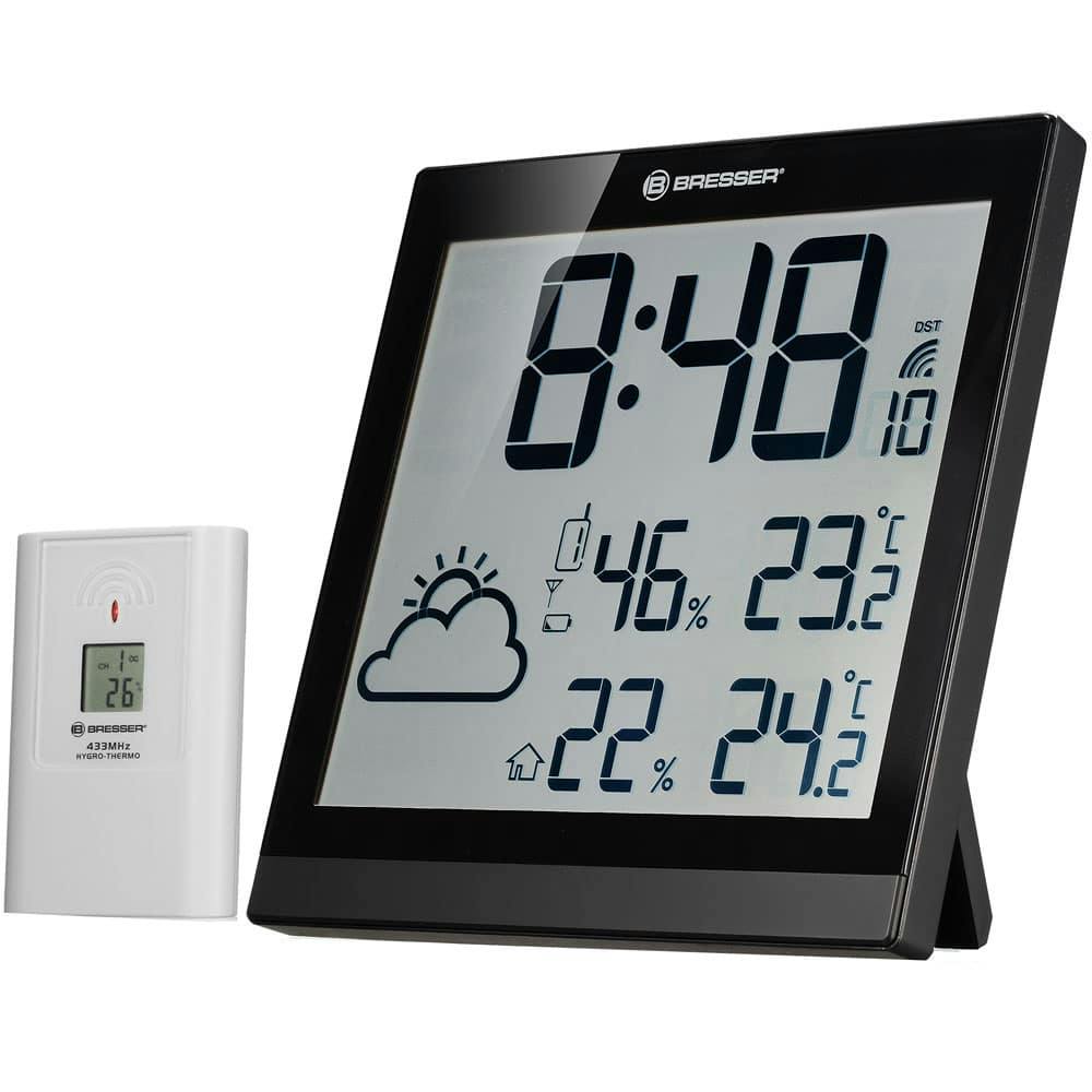 Bresser Black Climatemp Jc Lcd Weather Clock
