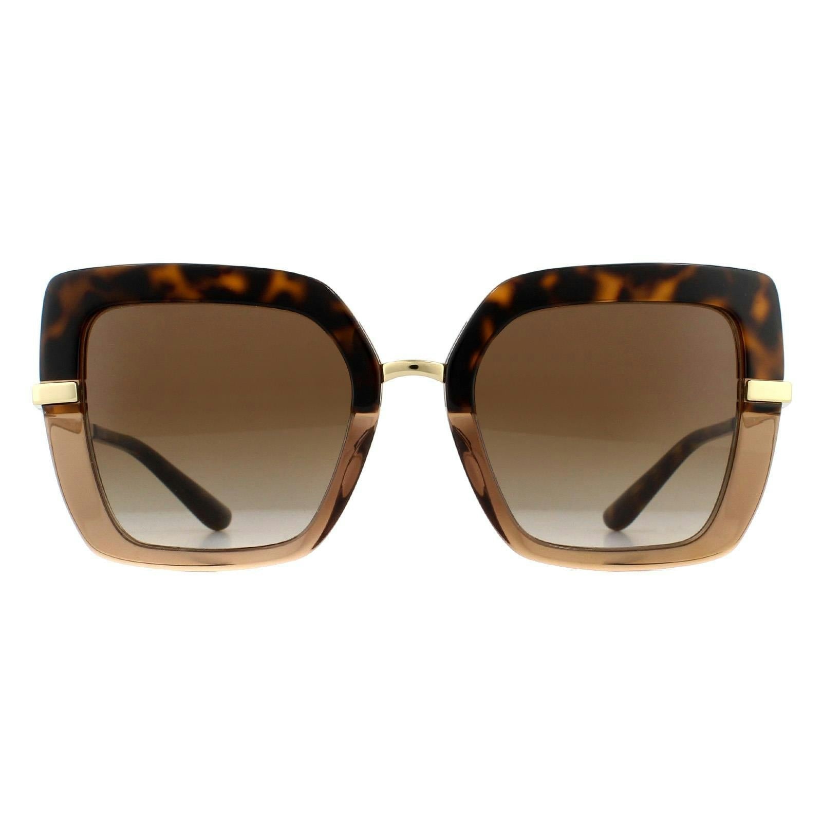 Dolce & Gabbana Womens Sunglasses DG4373 325613 Top Havana on Transparent Brown Gradient Metal - One Size - Image 9