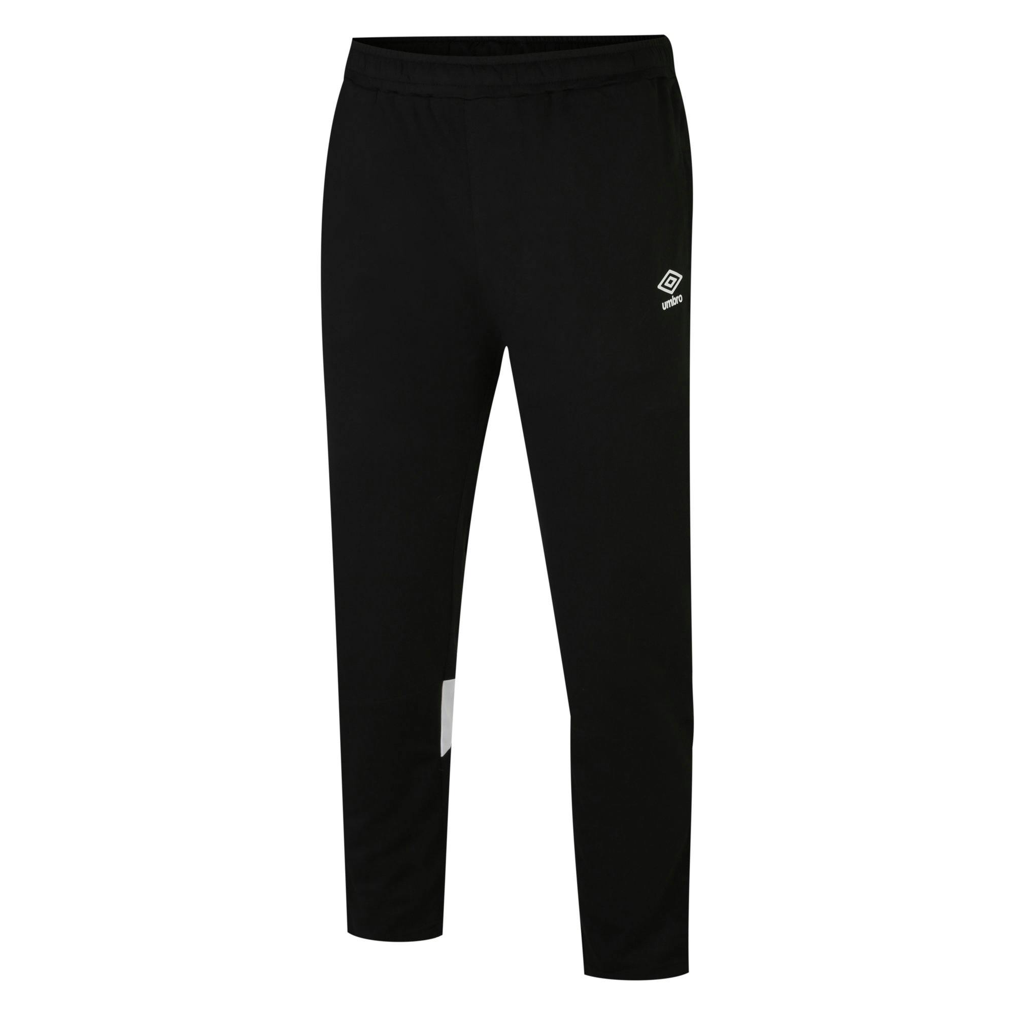 Umbro Men's Black/White Total Training Knitted Jogging Bottoms - Xl R - 100% Polyester