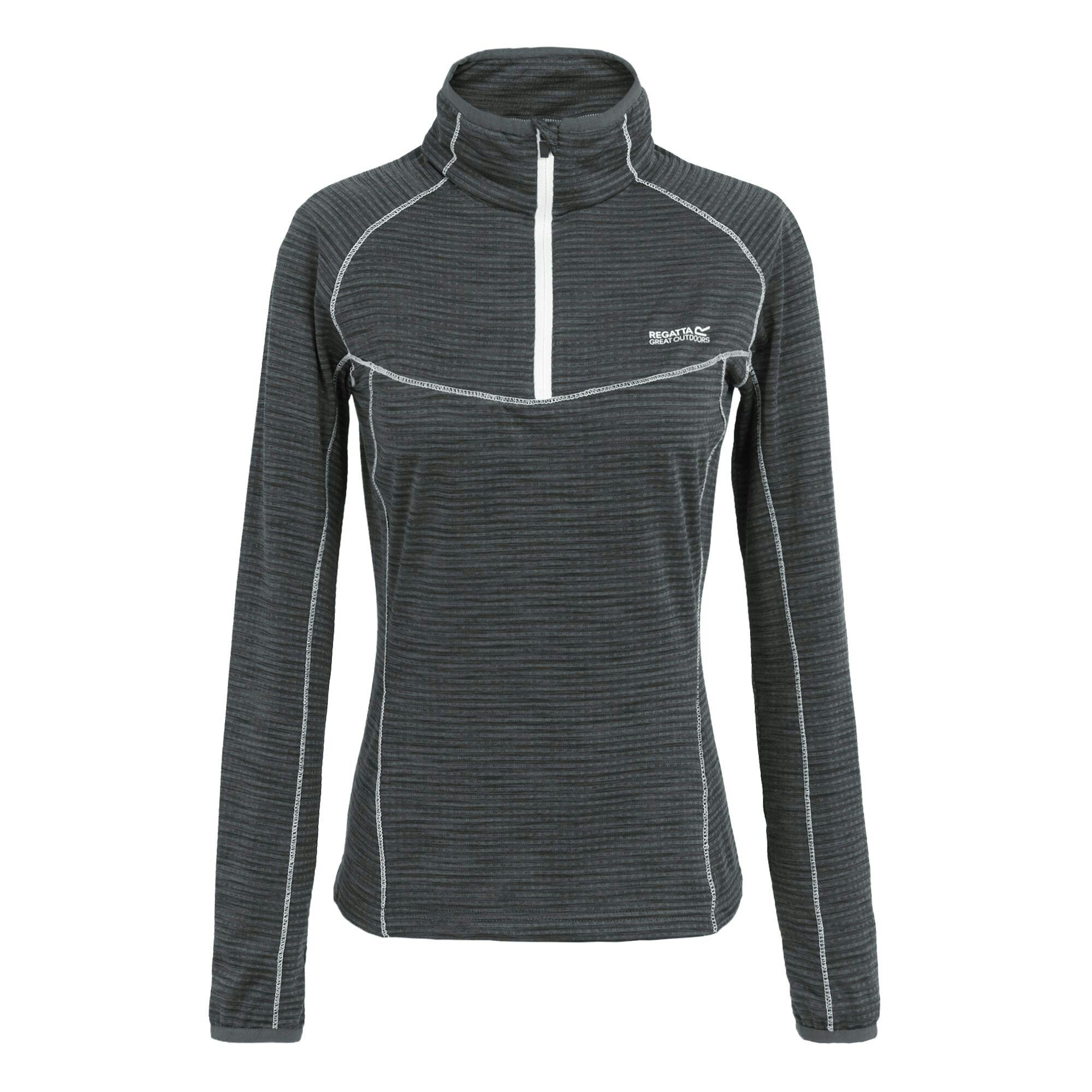 Regatta Women's Grey Yonder Ii Half Zip Fleece Top - Seal - 14 Uk - Seal - 96% Recycled Polyester/4% Elastane