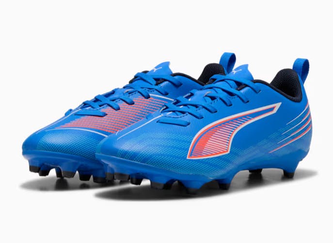 Puma Boys Blue / Girls Football Boots Ultra 6 Play Fg/Ag 108533 - Uk Kids 11 Eu 29