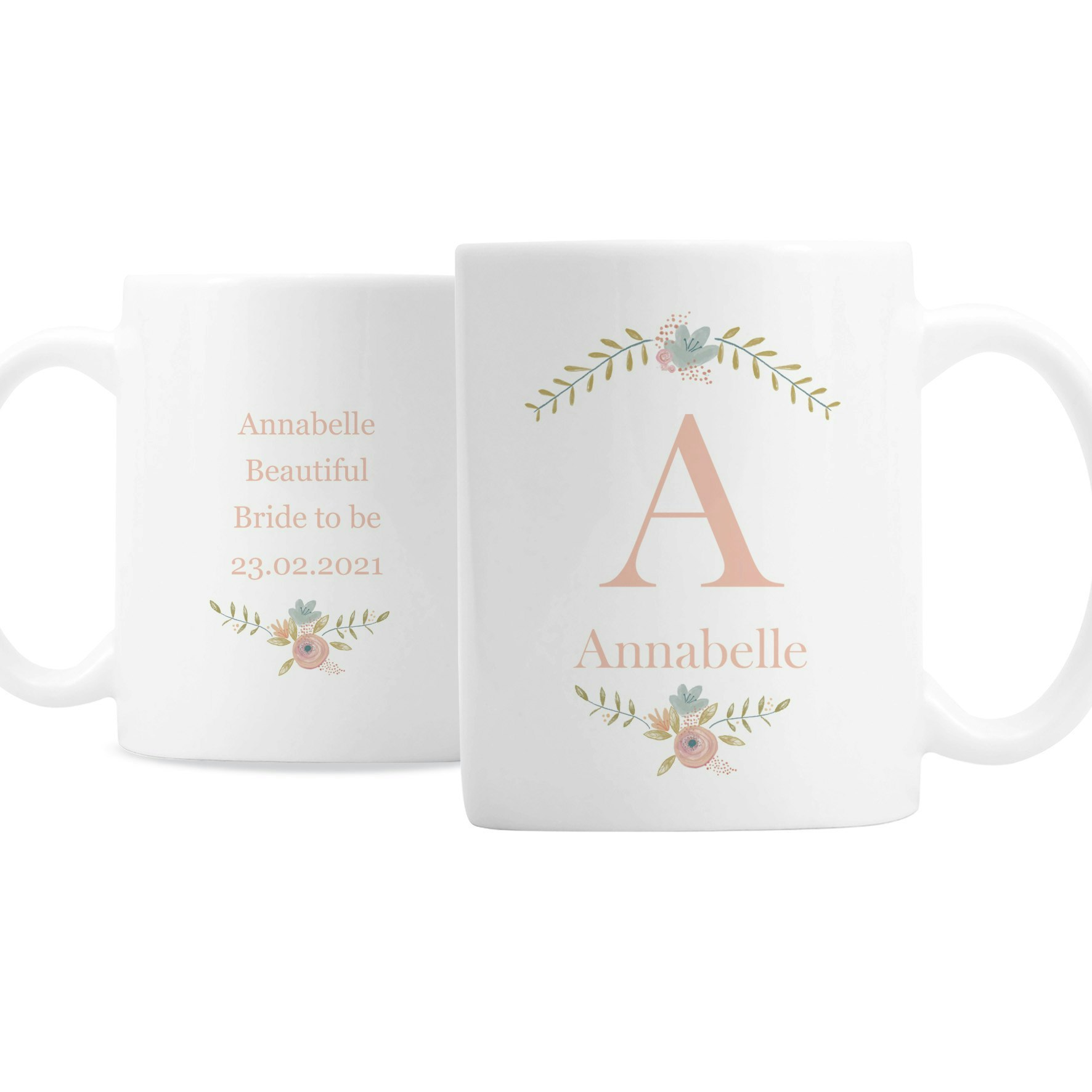 Rackhams Personalised Floral Bouquet Mug
