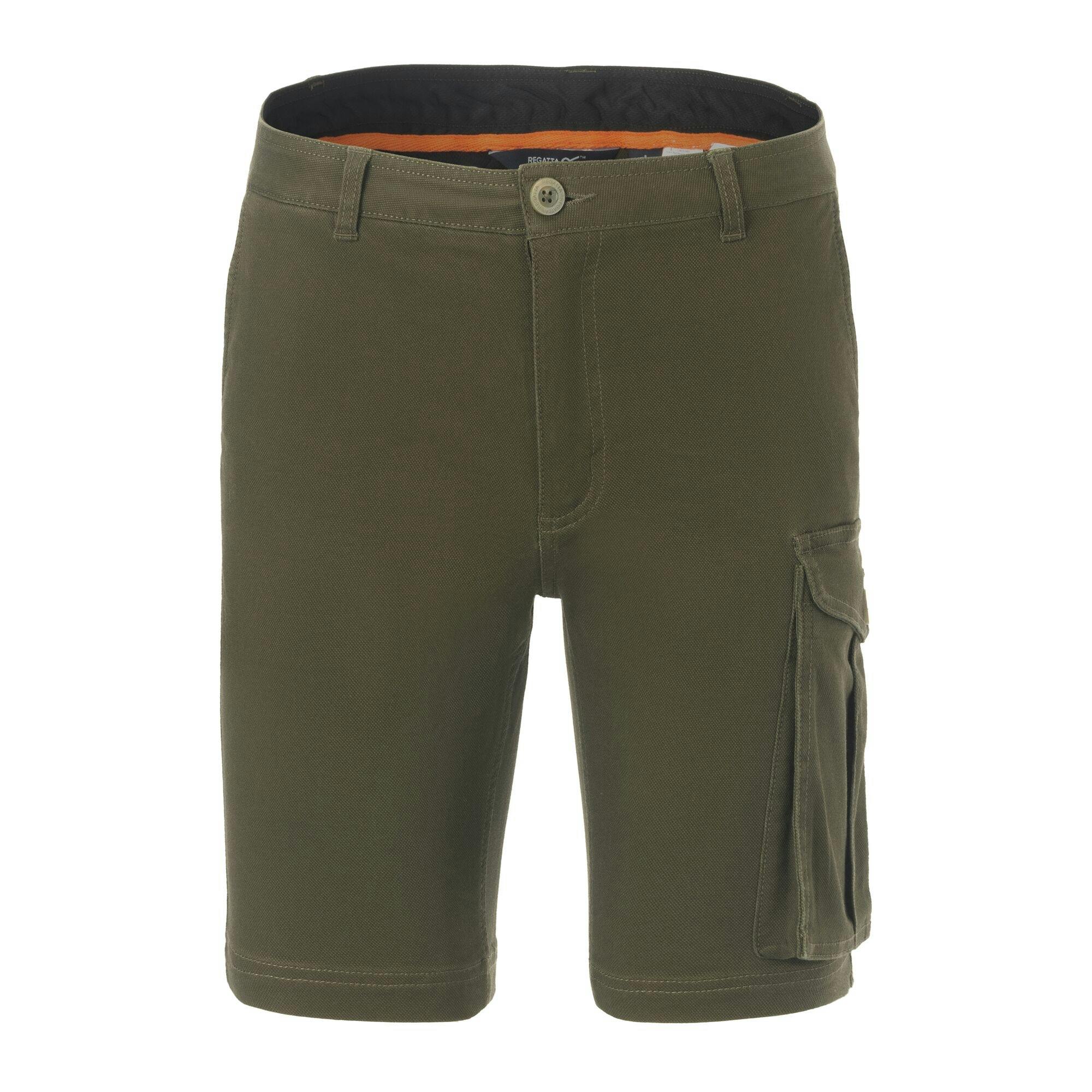 Regatta Men's Dark Bendrick Shorts - Khaki - 36R - Khaki - 98% Cotton/2% Elastane