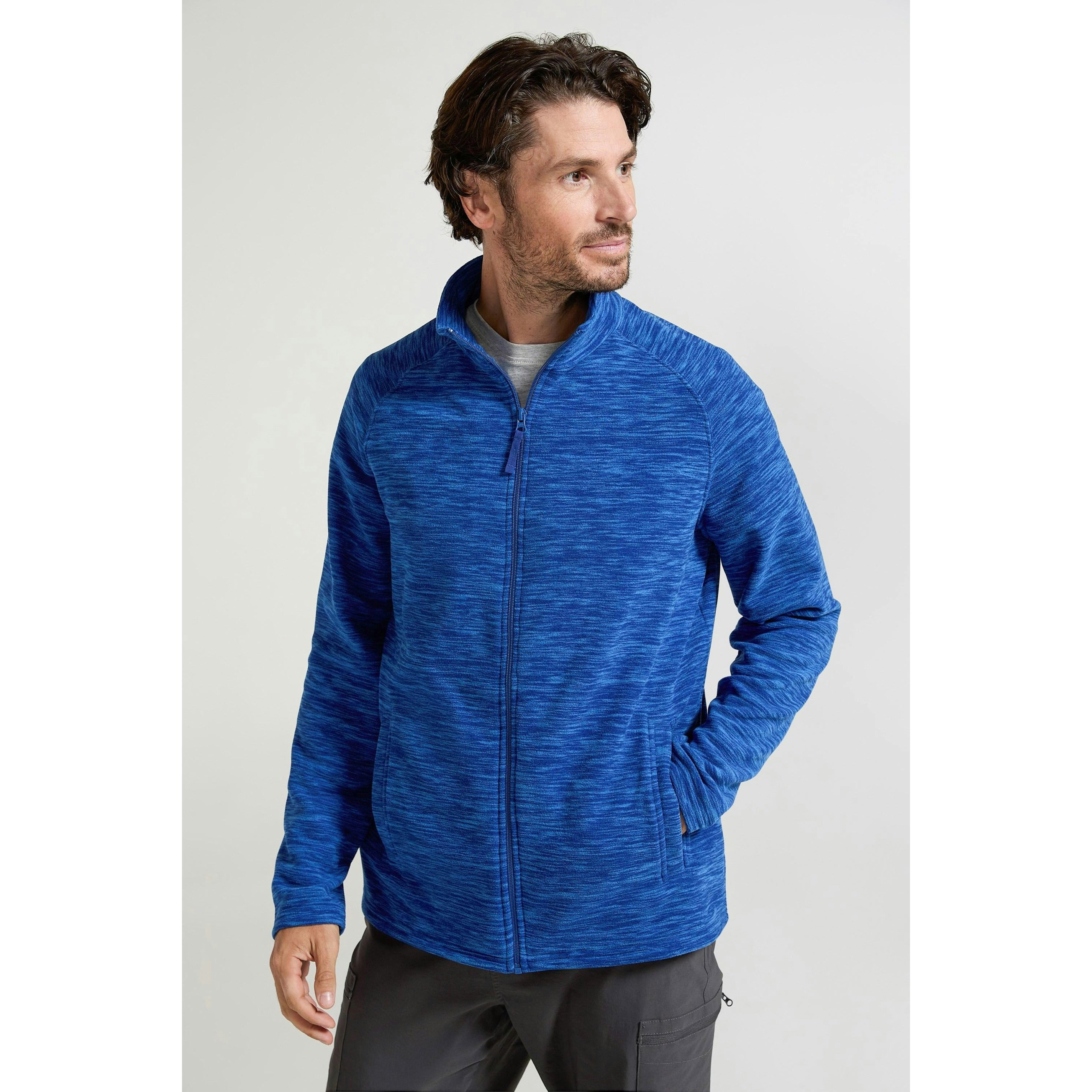 Mountain Warehouse Men's Cobalt/Blue Snowdon Ii Full Zip Fleece Jacket - 4XL