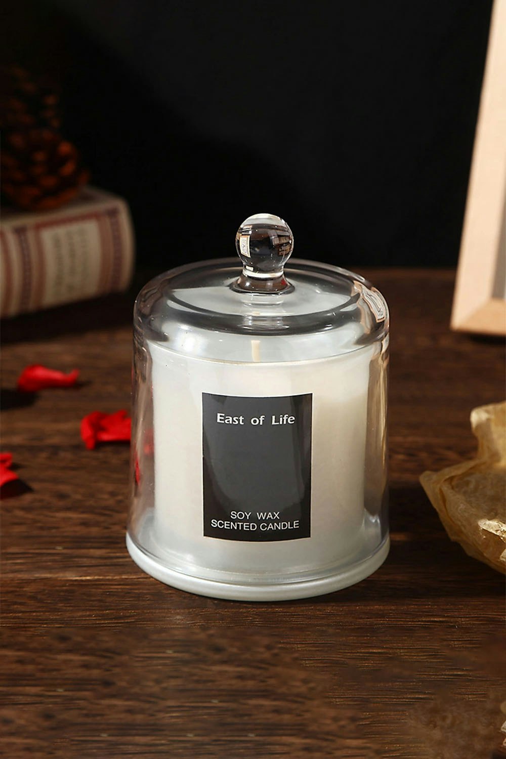 Rackhams White Soy Wax Pear & Freesia Scented Jar Candle