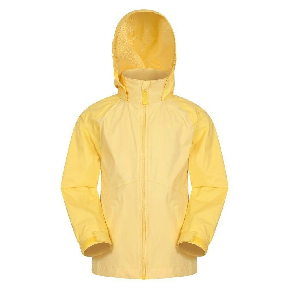 Mountain Warehouse Yellow Childrens/Kids Torrent Ii Waterproof Jacket - Pale - Pale - 13 Years - 100% Nylon