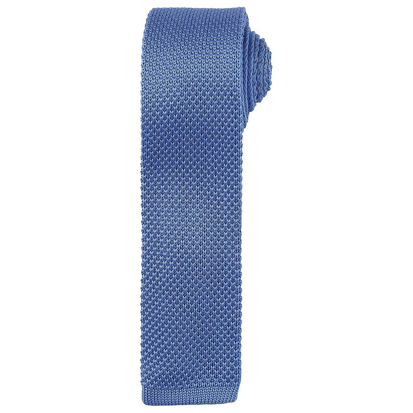Premier Unisex Adult Slim Knitted Tie (Mid Blue) - One Size - Image 3