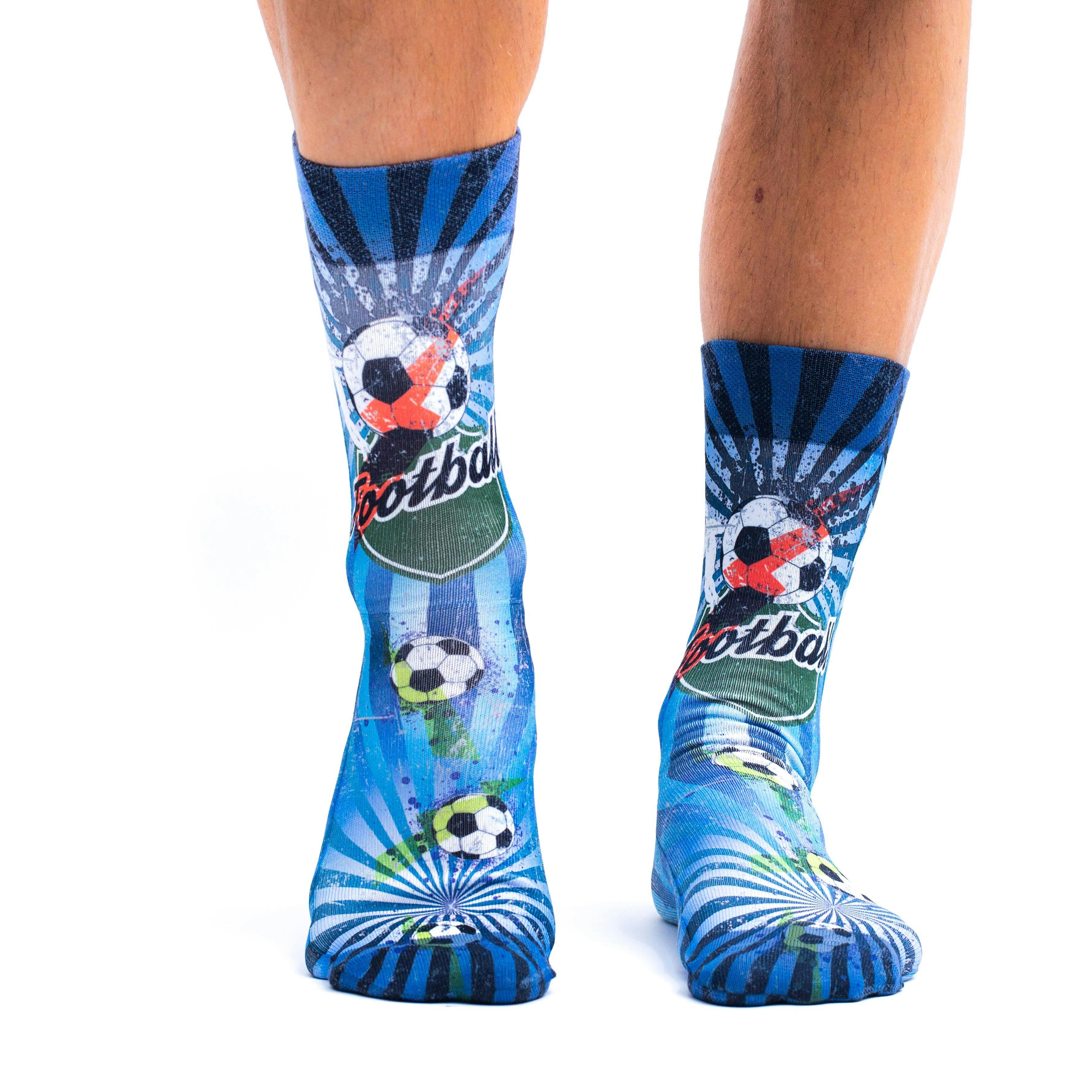 Jemsox Green Goal Football Theme Socks | Sporty, Dynamic & Relaxed Fit