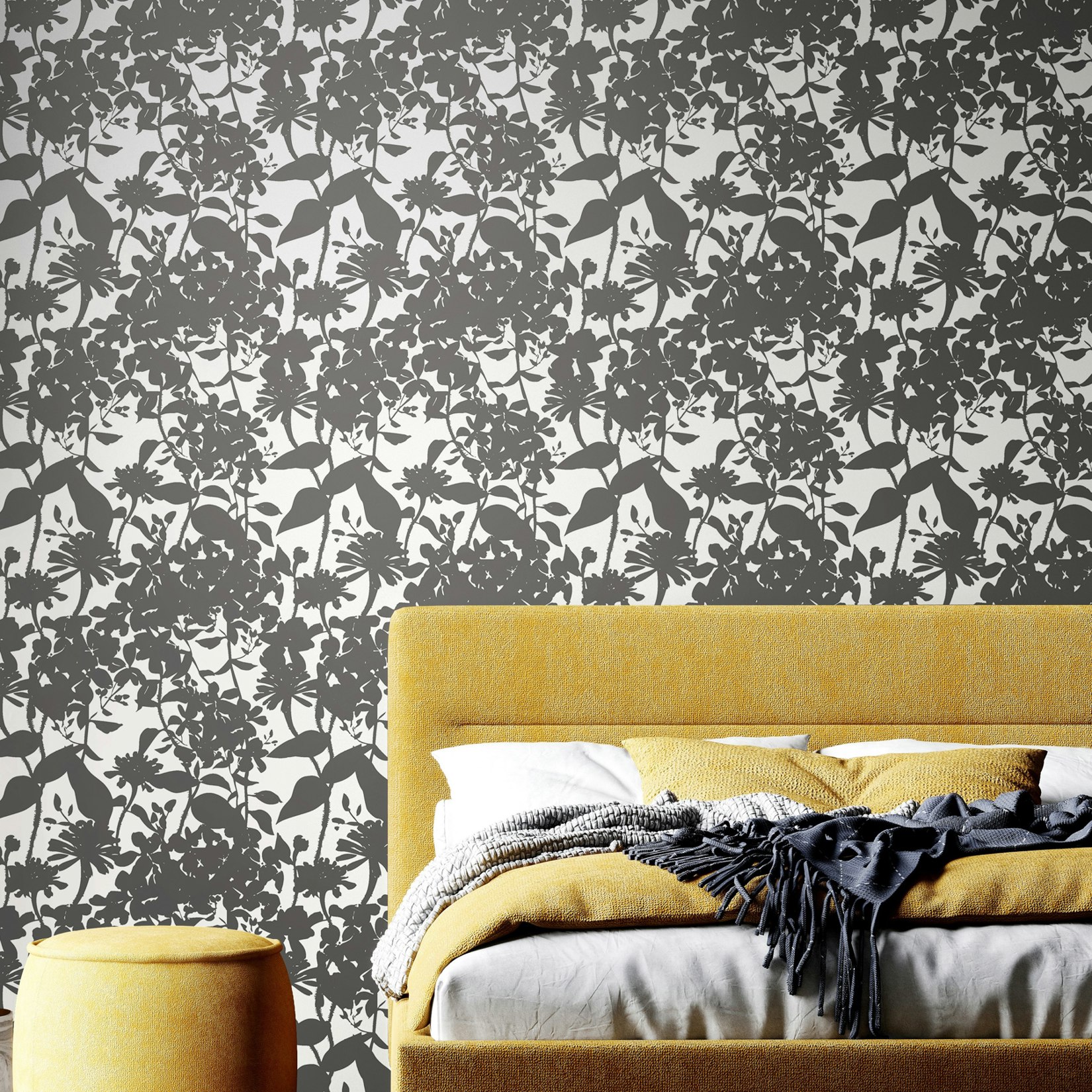 Hoopla Walls Summer Silhouette - Chalkboard 10M Wallpaper