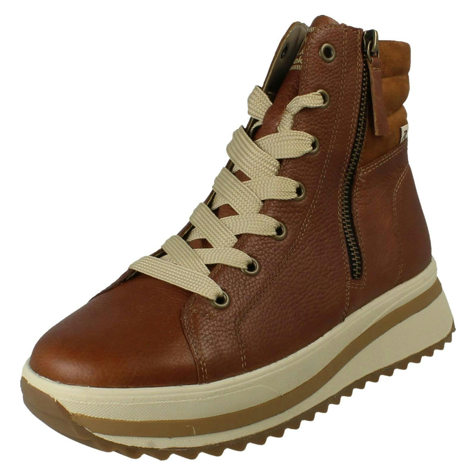 Rieker Women's Brown Dual Zip Casual Boots W3870 - Uk 8