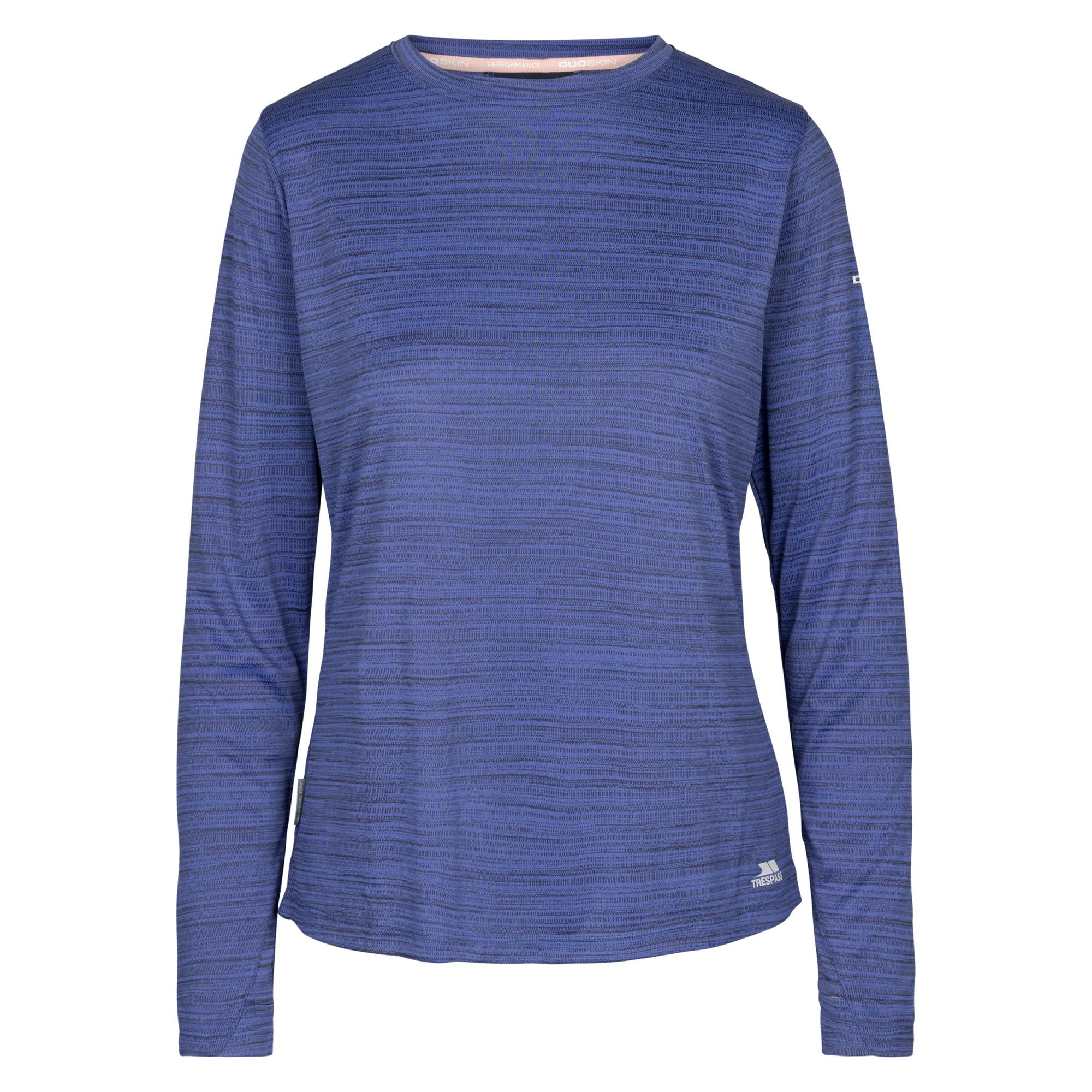 Trespass Women's Mid Blue Nettil Long-Sleeved Active Top In | Size: Xs - Image 2