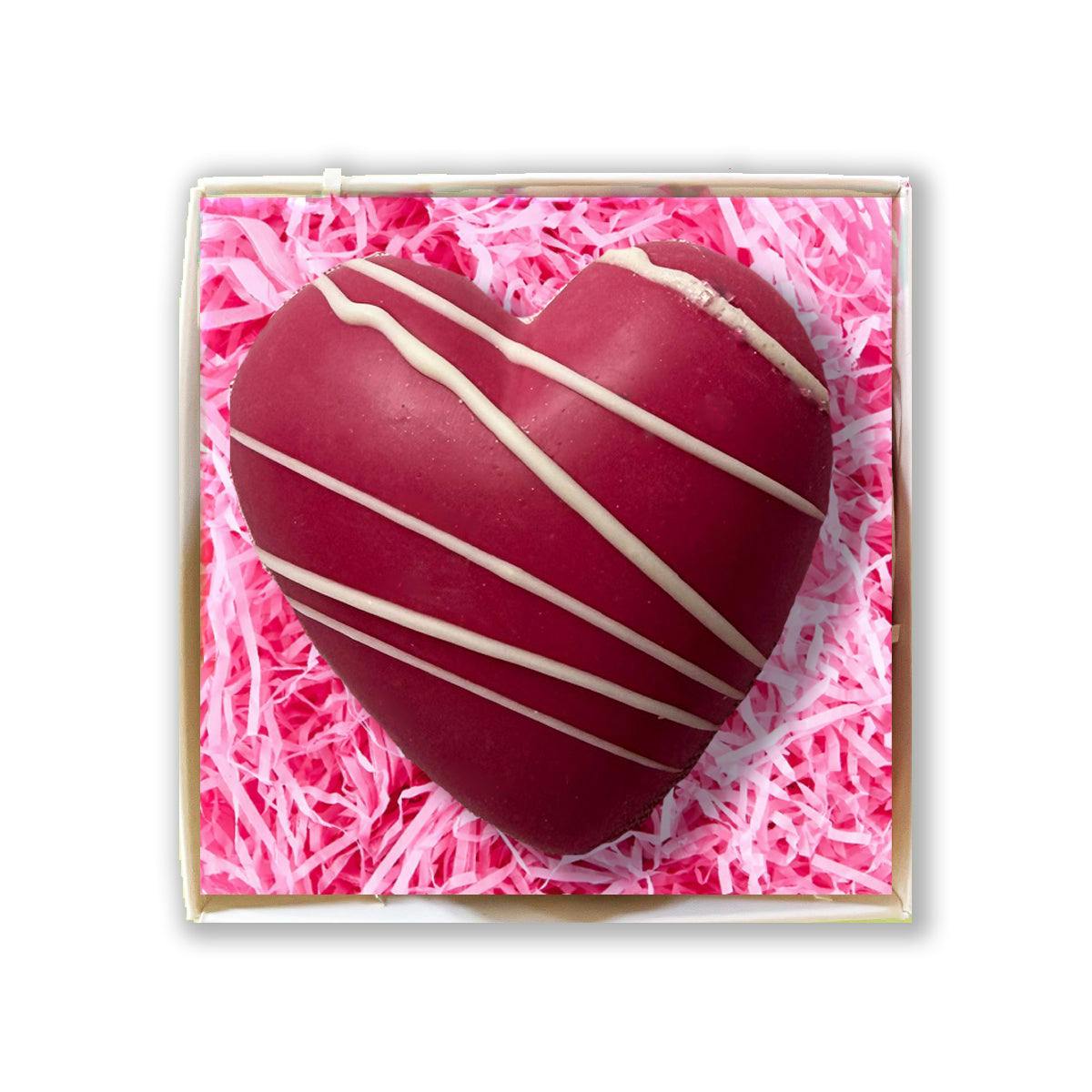 Choc On Choc White Candyfloss Filled Chocolate Heart