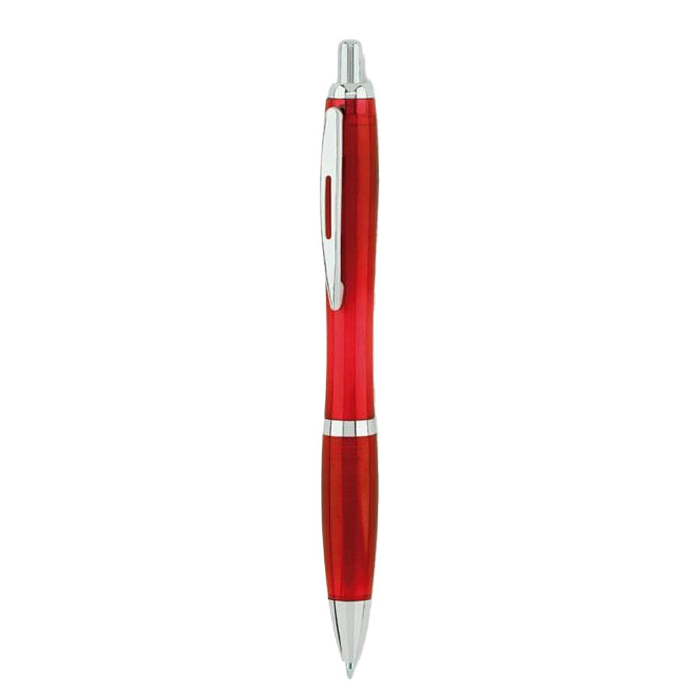 Rackhams Red Rio Rpet Ballpoint Pen - Transparent - One Size - Transparent