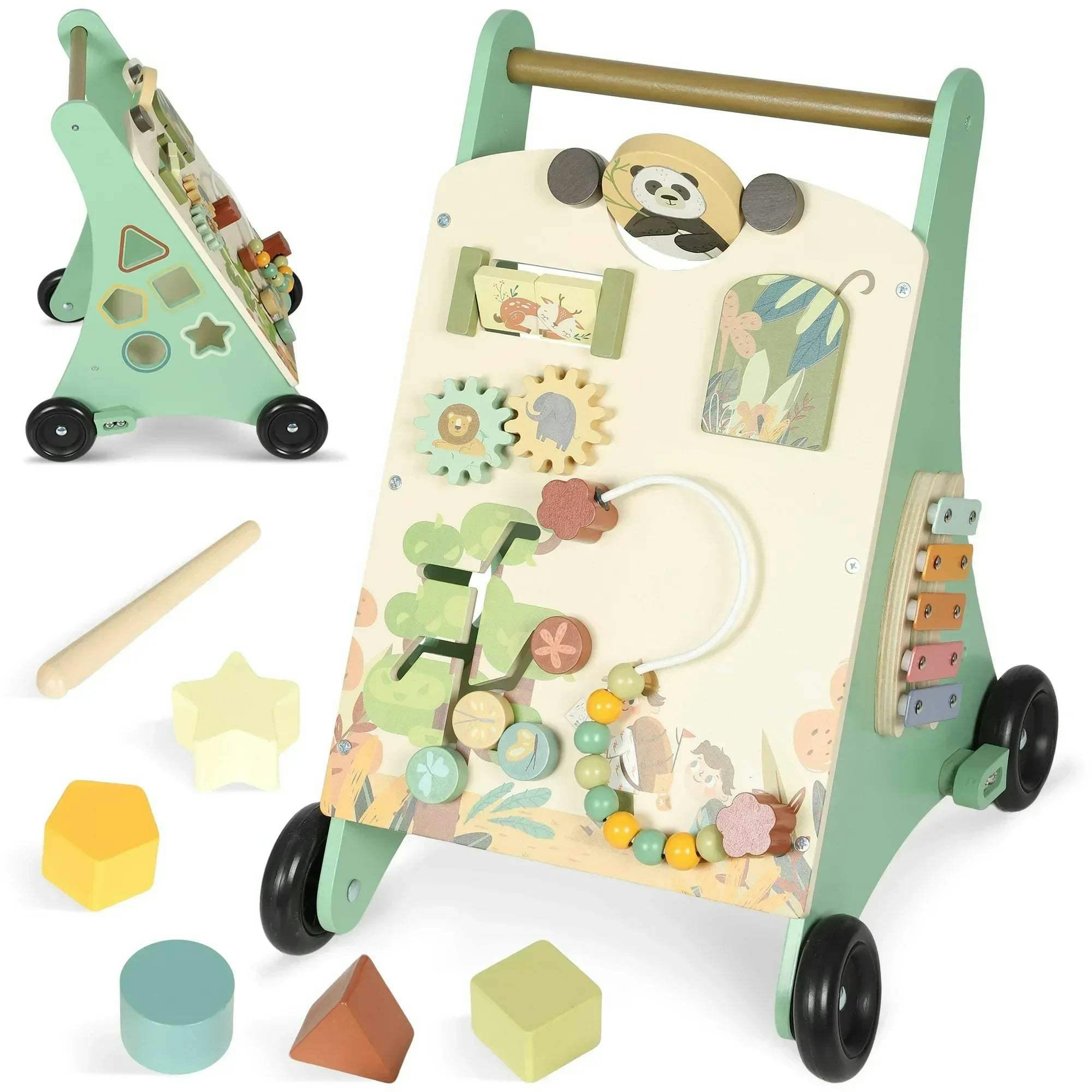 Aiyaplay Wooden Baby Walker With Speed Control, Montessori-Inspired Centre - Image 5