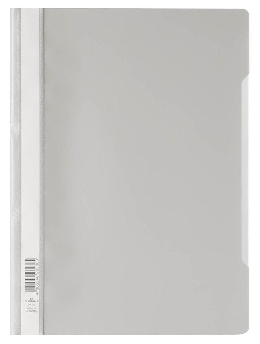 Rackhams Grey Clear View Project Folder Document Report File | 50 Pack | A4