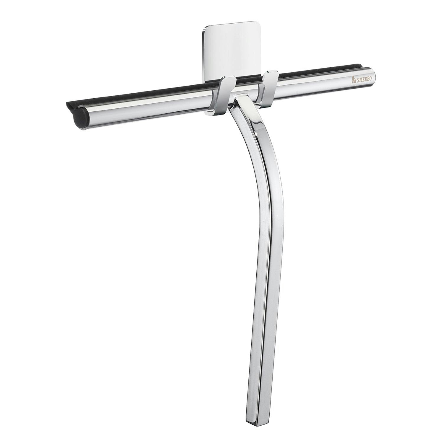 Smedbo Chromed Stainless Steel Glass Shower Squeegee With Self Adhesive Hanging Hook