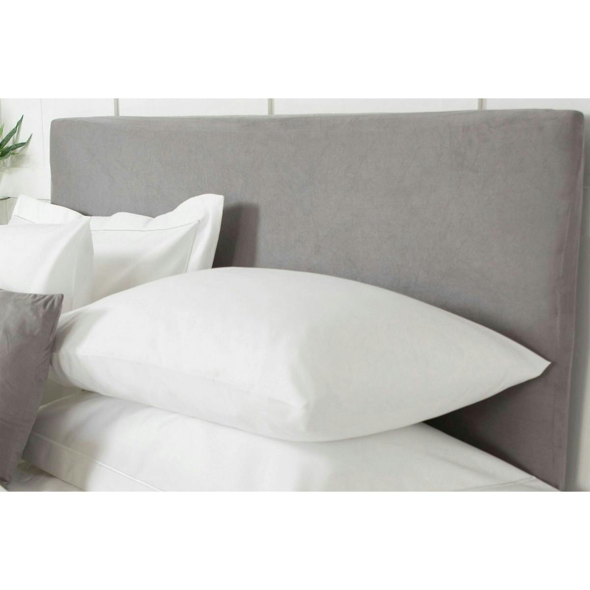 Belledorm Light/Dark Faux Suede Plain Headboard Cover - Charcoal - 70Cm X 123Cm - Charcoal - 90% Polyester/10% Spandex