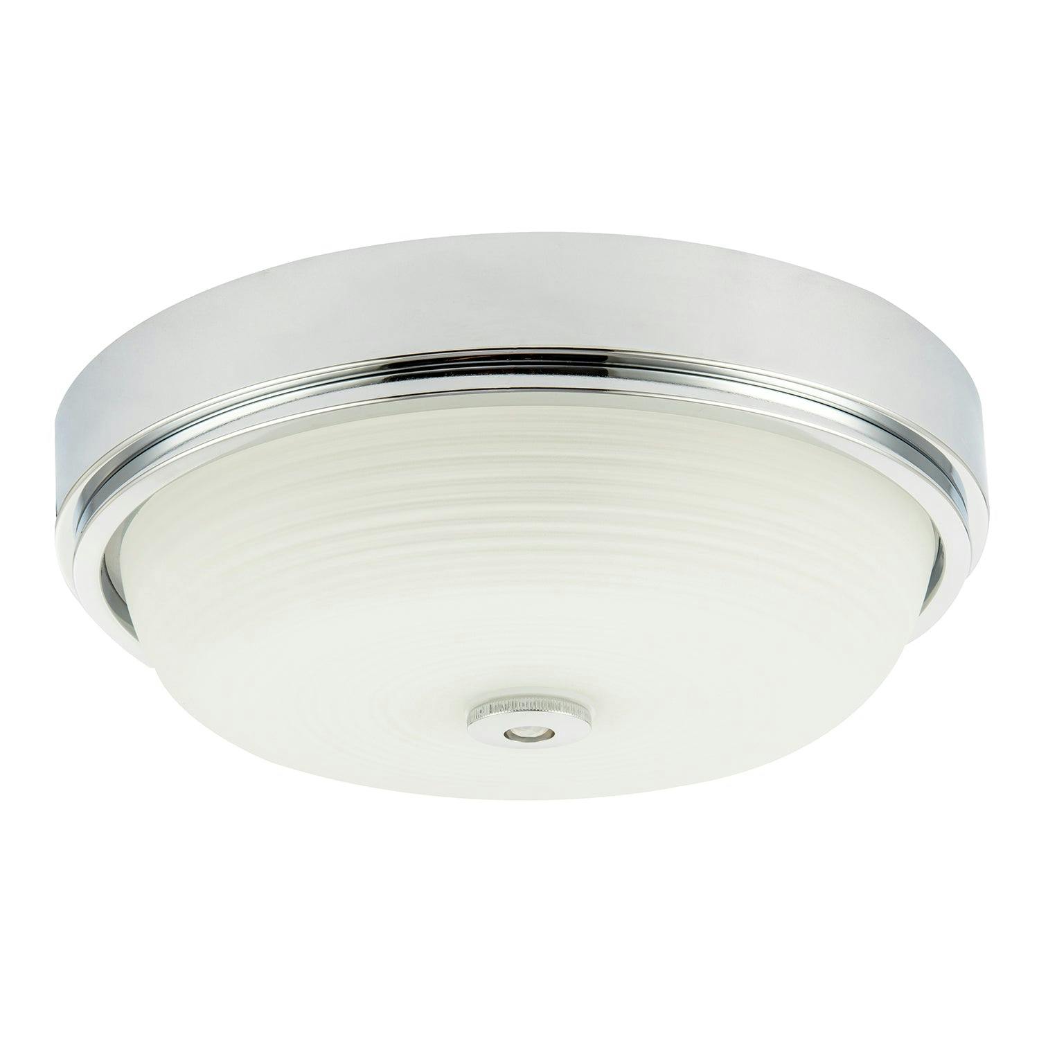 Rackhams Light Sensor Ip44 Bathroom Ceiling In Chrome With Multi Functions