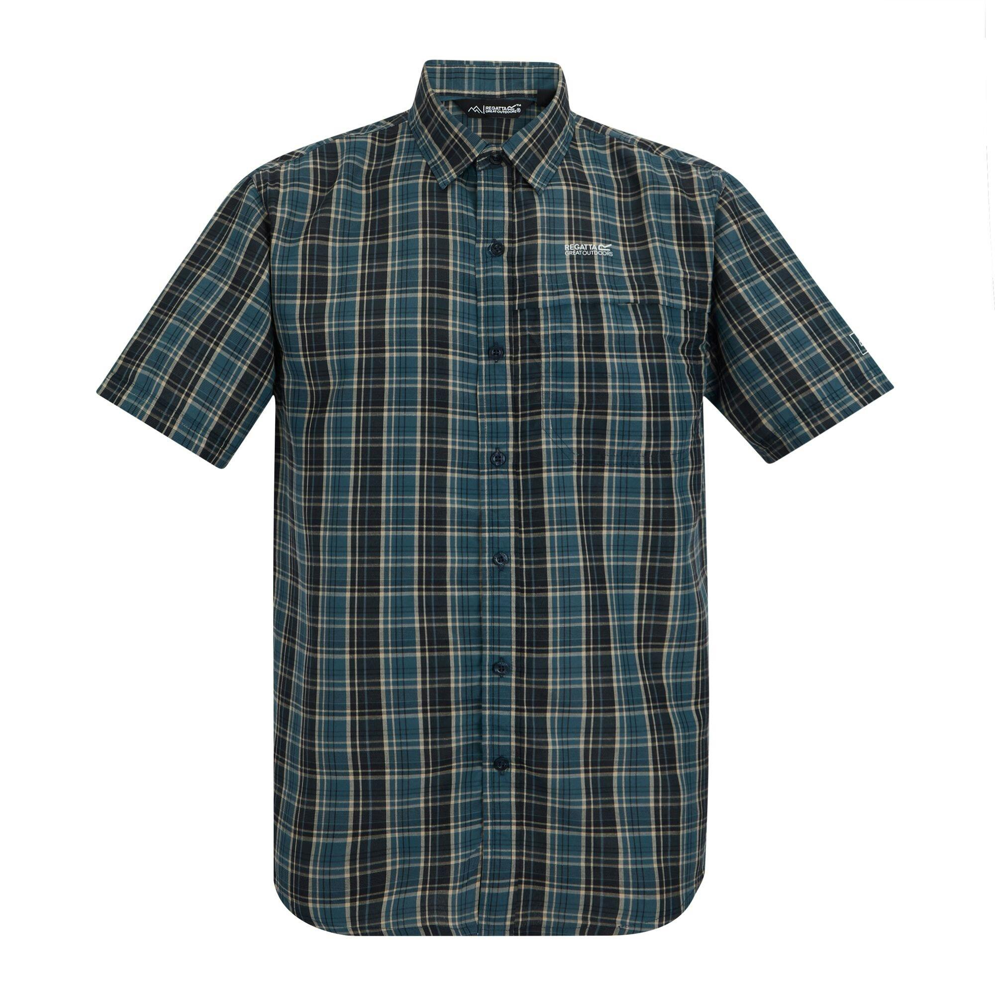 Regatta Men's Mindano Triangle Short-Sleeved Shirt - Night Sky - 5XL - Night Sky - 90% Polyester/10% Viscose