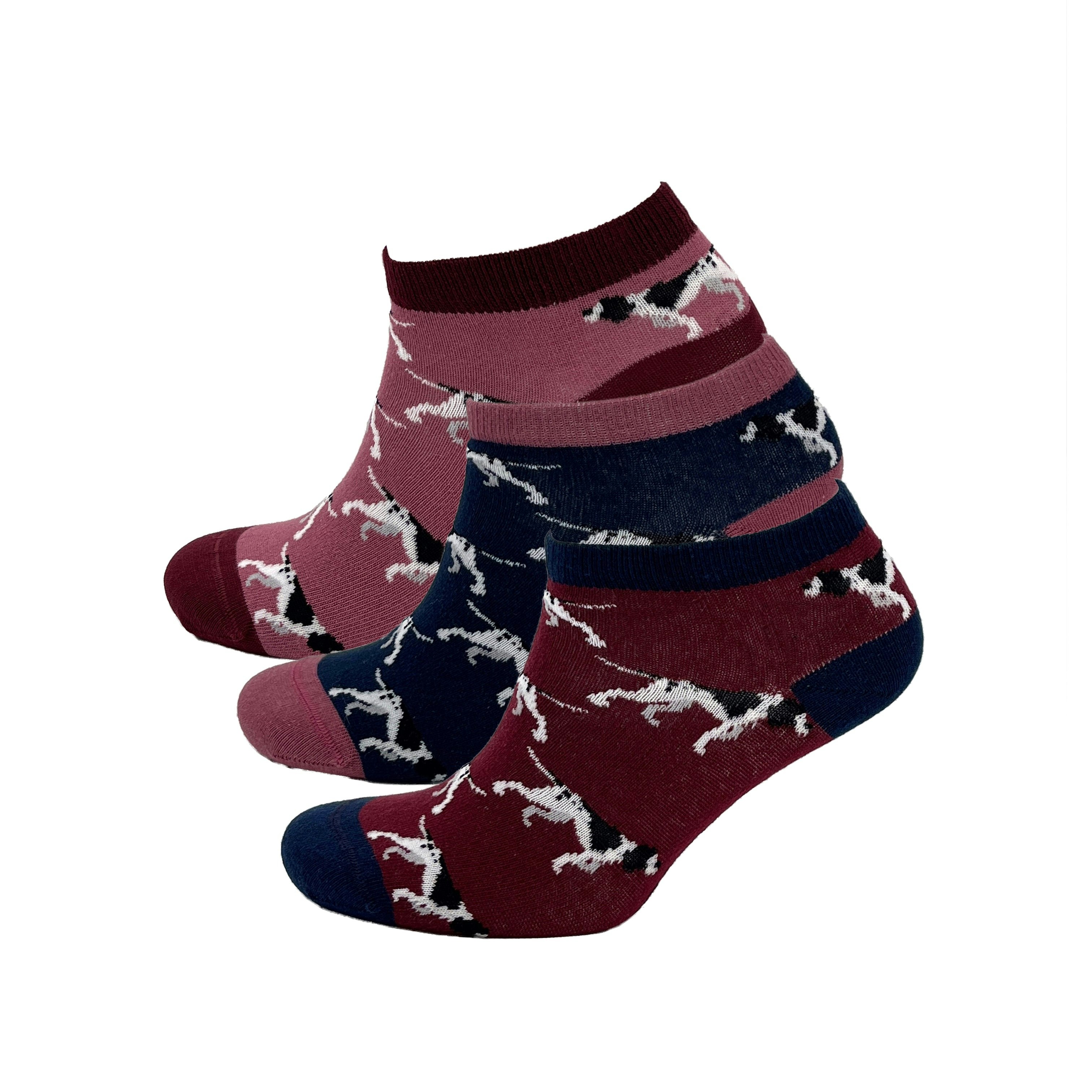 Heritage Traditions Women's Heritage 3 Pack Trainer Socks - Pointer Dog