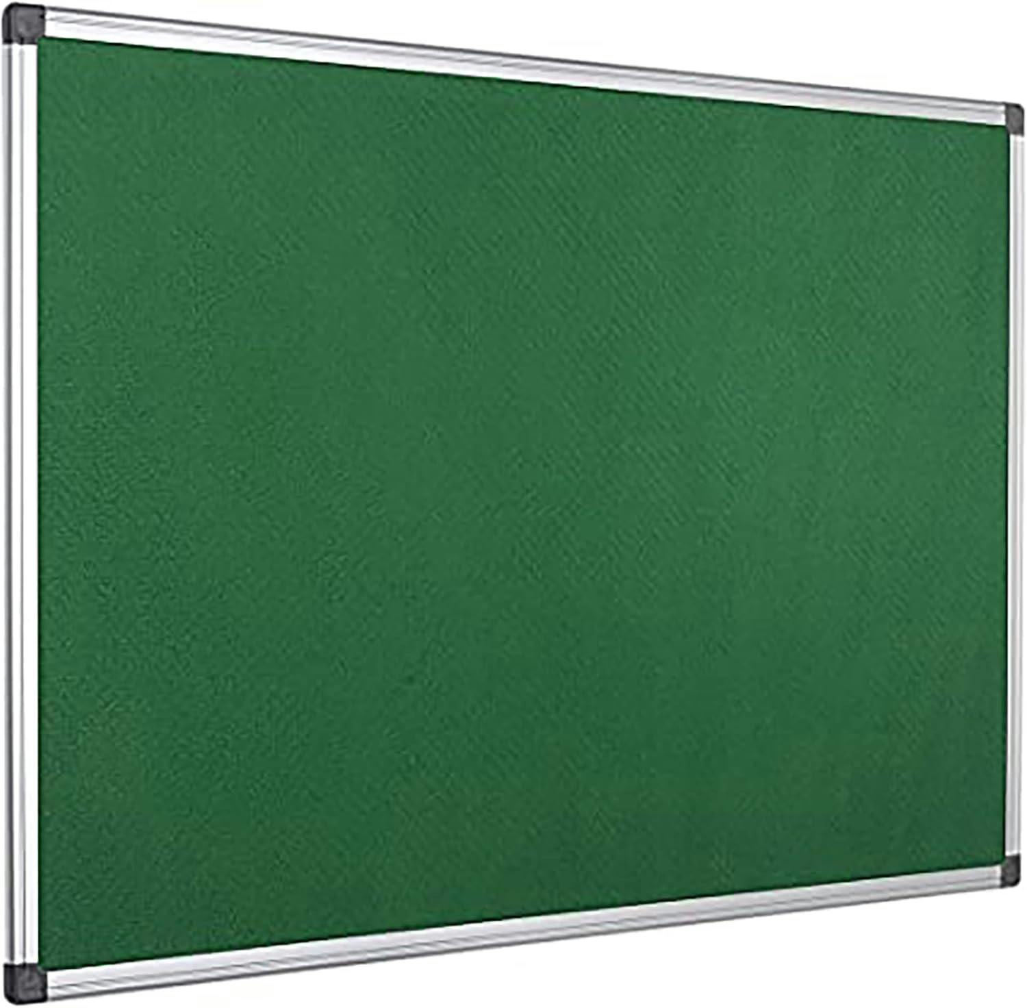 Kav Green 900 X 600Mm Aluminium Frame Notice Pin Board - Felt Notice Board Bulletin Frame For Office, School, Bedroom, Memo, And Home