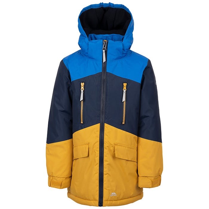 Trespass Childrens/Kids Westere Waterproof Jacket - Honeybee/Navy - 2-3 Years - Honeybee/Navy - 100% Polyester