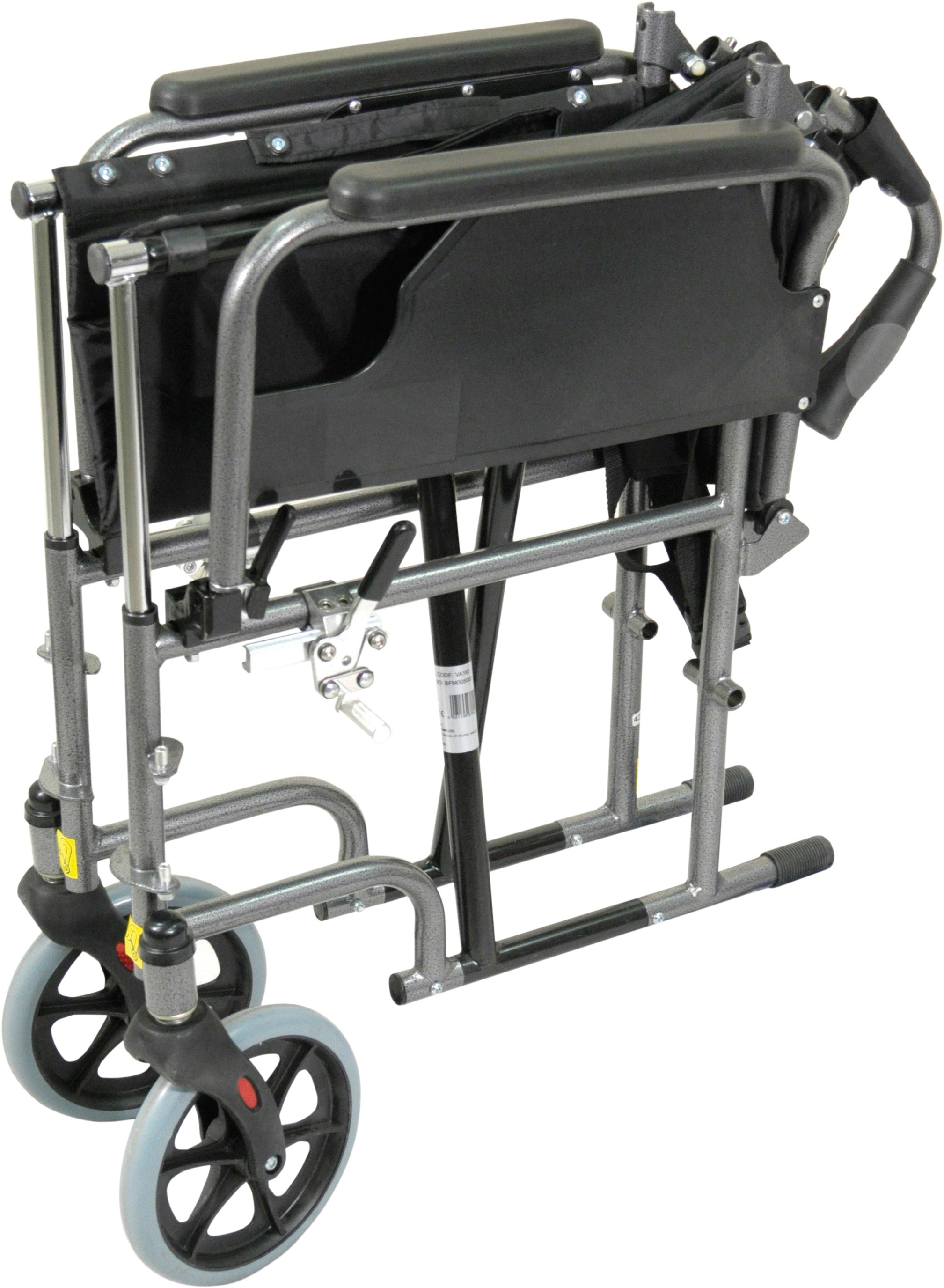 Aidapt Blue Deluxe Self Propelled Steel Wheelchair Hammered Effect