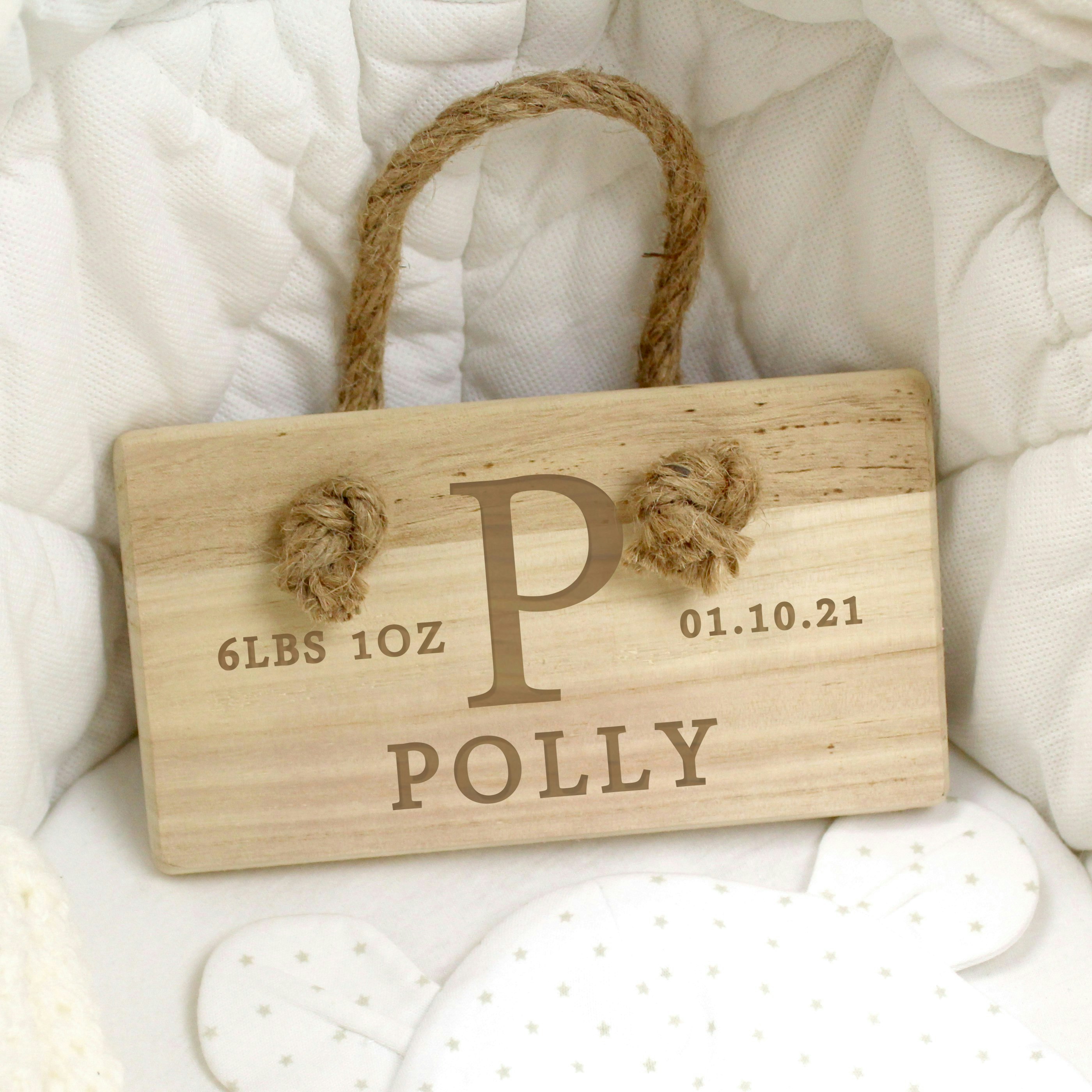 Rackhams Personalised Initial Wooden Sign
