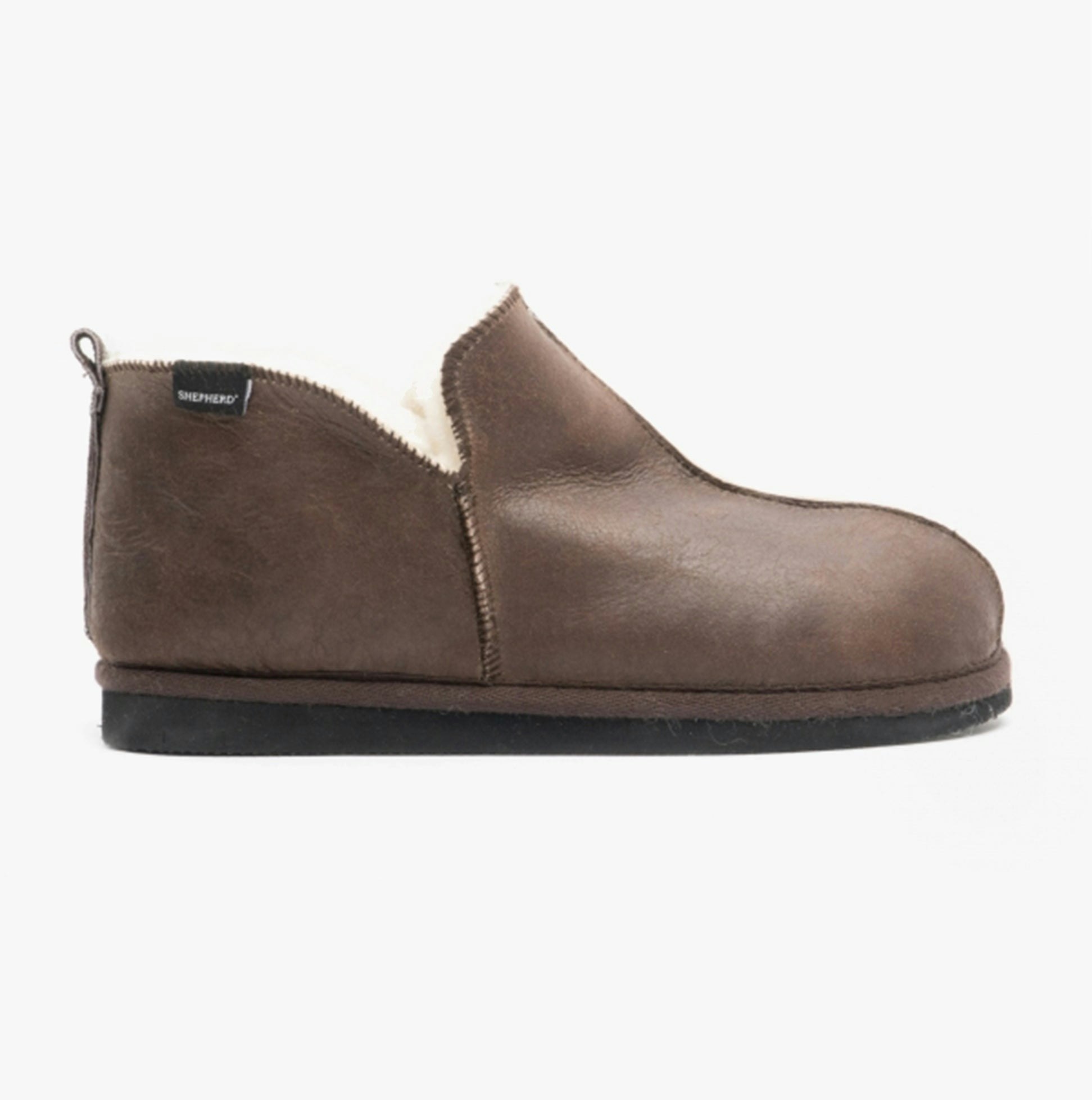 Shepherd Men's Anton Sheepskin Slipper Boots Oiled Antique - Uk Size 9