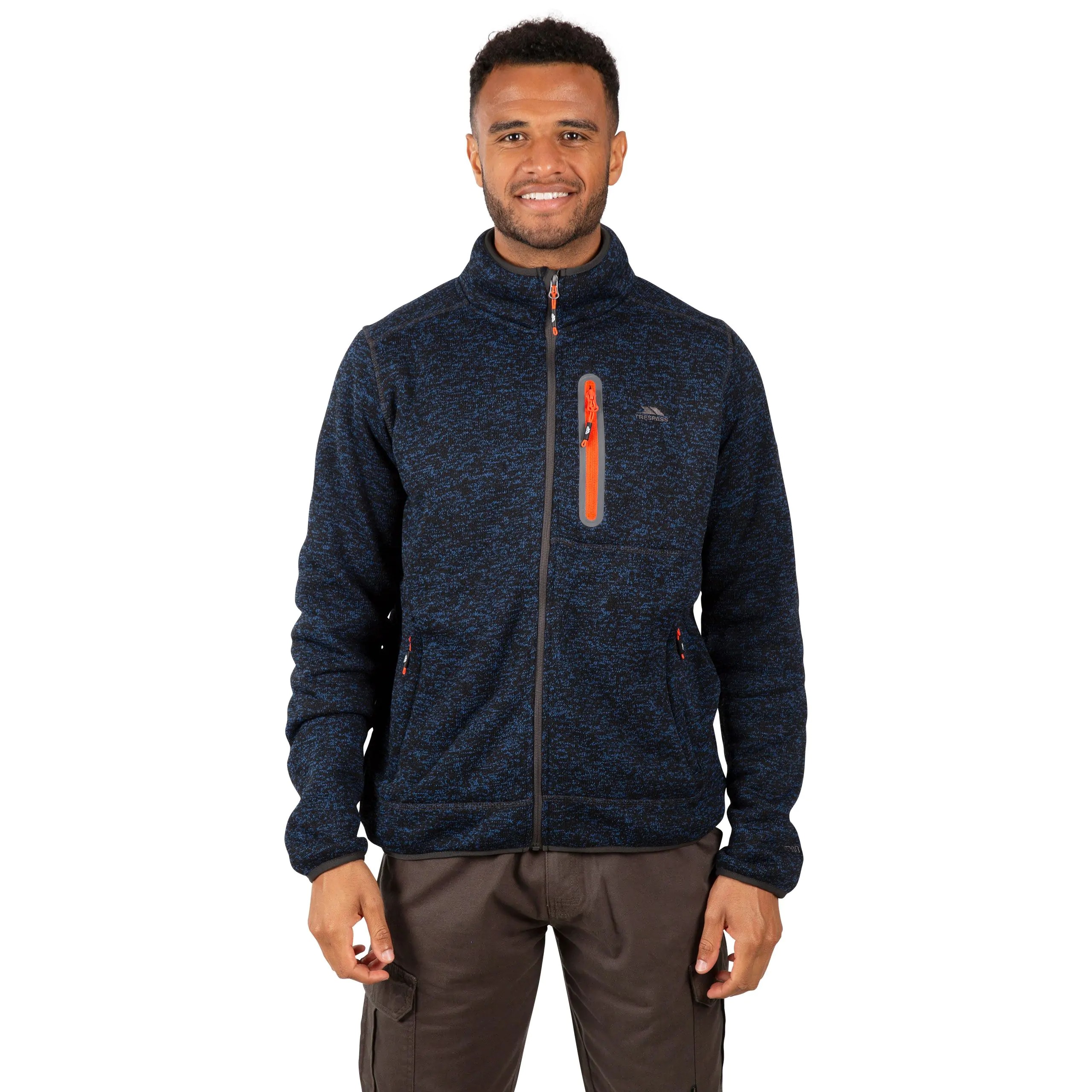 Trespass Men's Bingham Fleece Jacket - Navy Marl - Navy Marl - Xxl