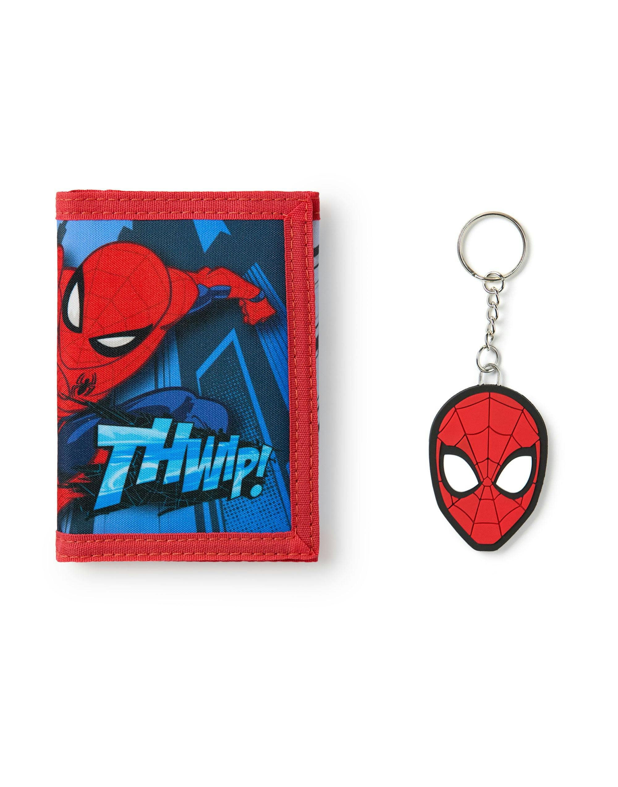 Vanilla Underground Boys Red Spiderman Multicolou Thwip Velcro Wallet (One Size)