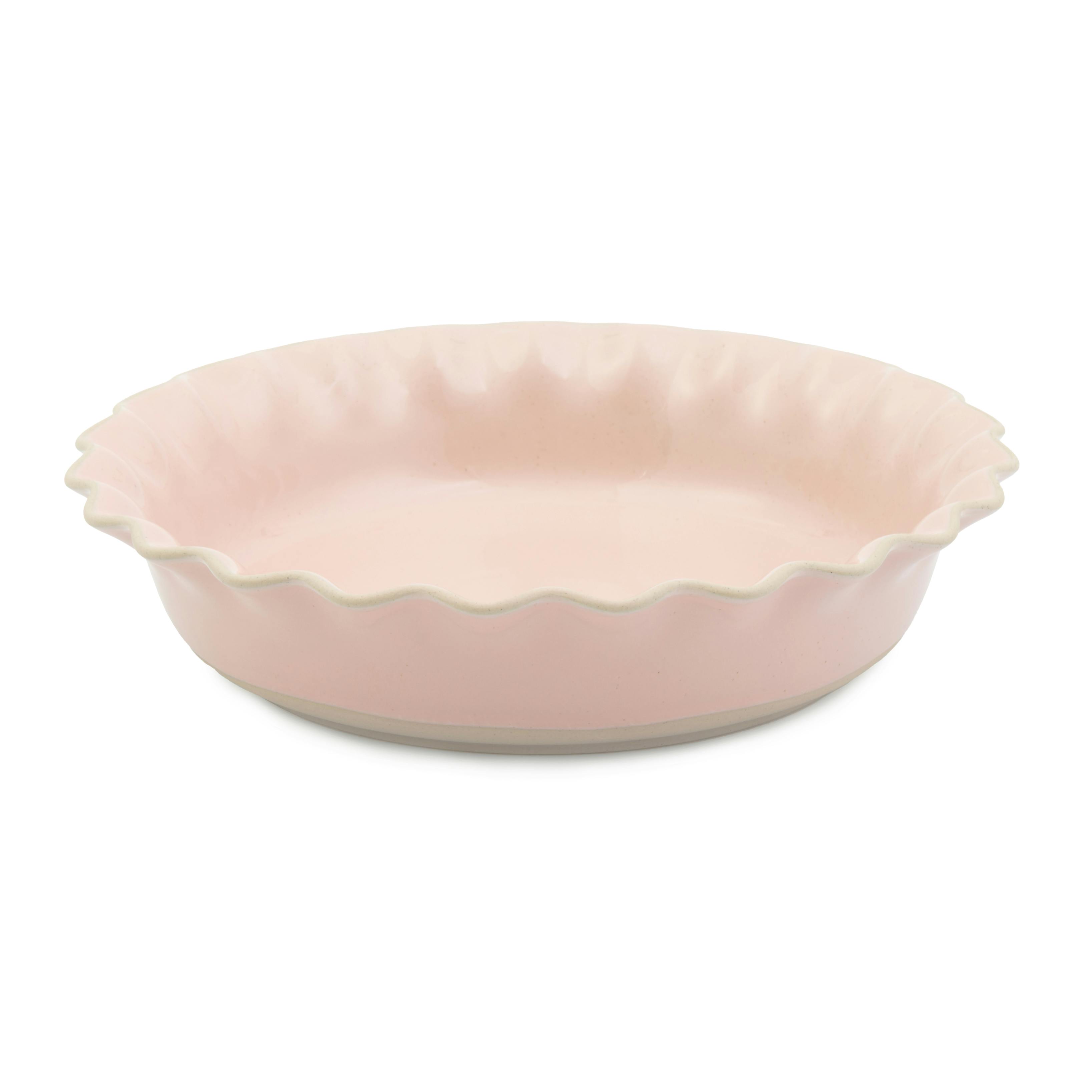 Rackhams Pink Big Love Proper Pie Dish, Stoneware, 28Cm, - Stoneware - Pie Dish