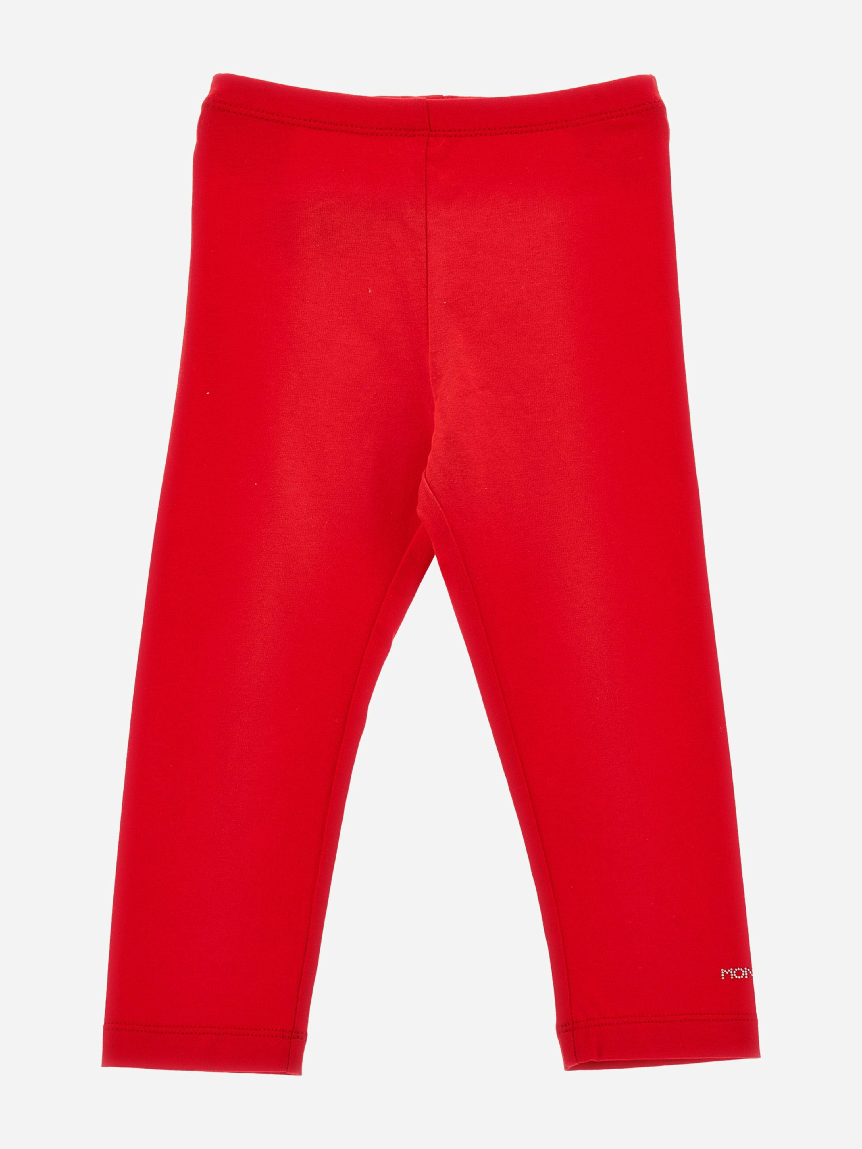 Monnalisa Girls Red Branded Leggings In - 12 Yrs