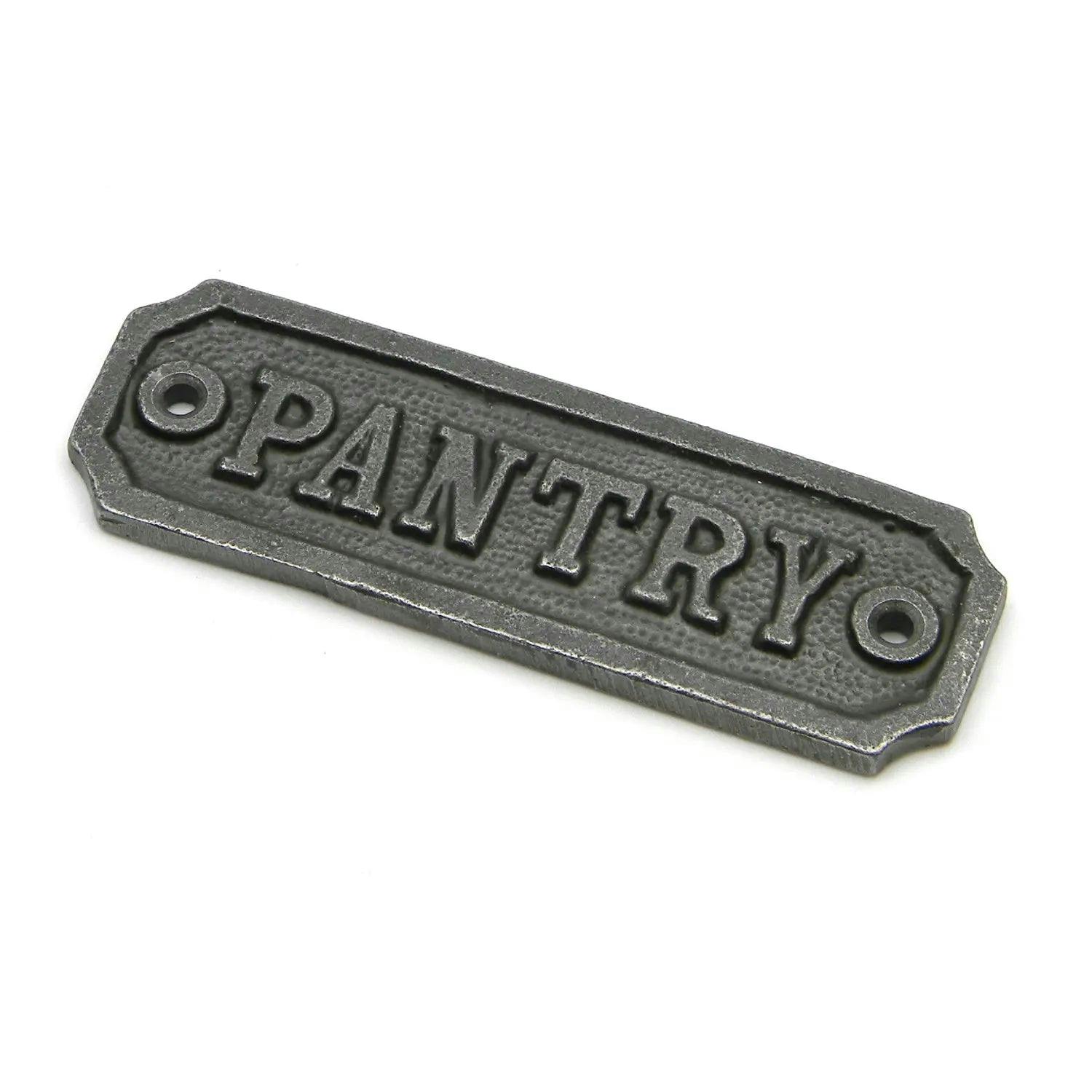- OakcraftsAntique Cast Iron 'pantry' Door Sign107mm X 35mm - Image 2
