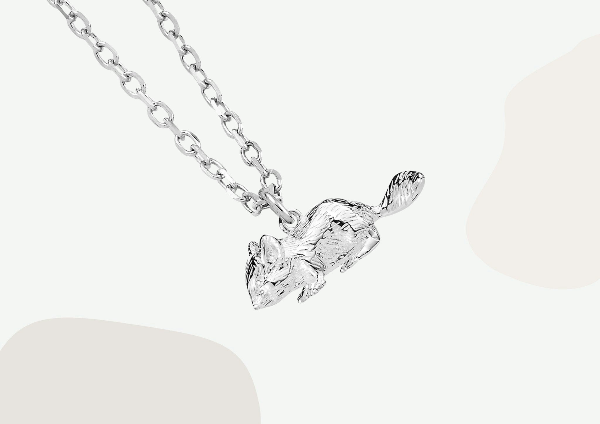 Mylee London Silver Chinchilla Necklace - Personalised - No
