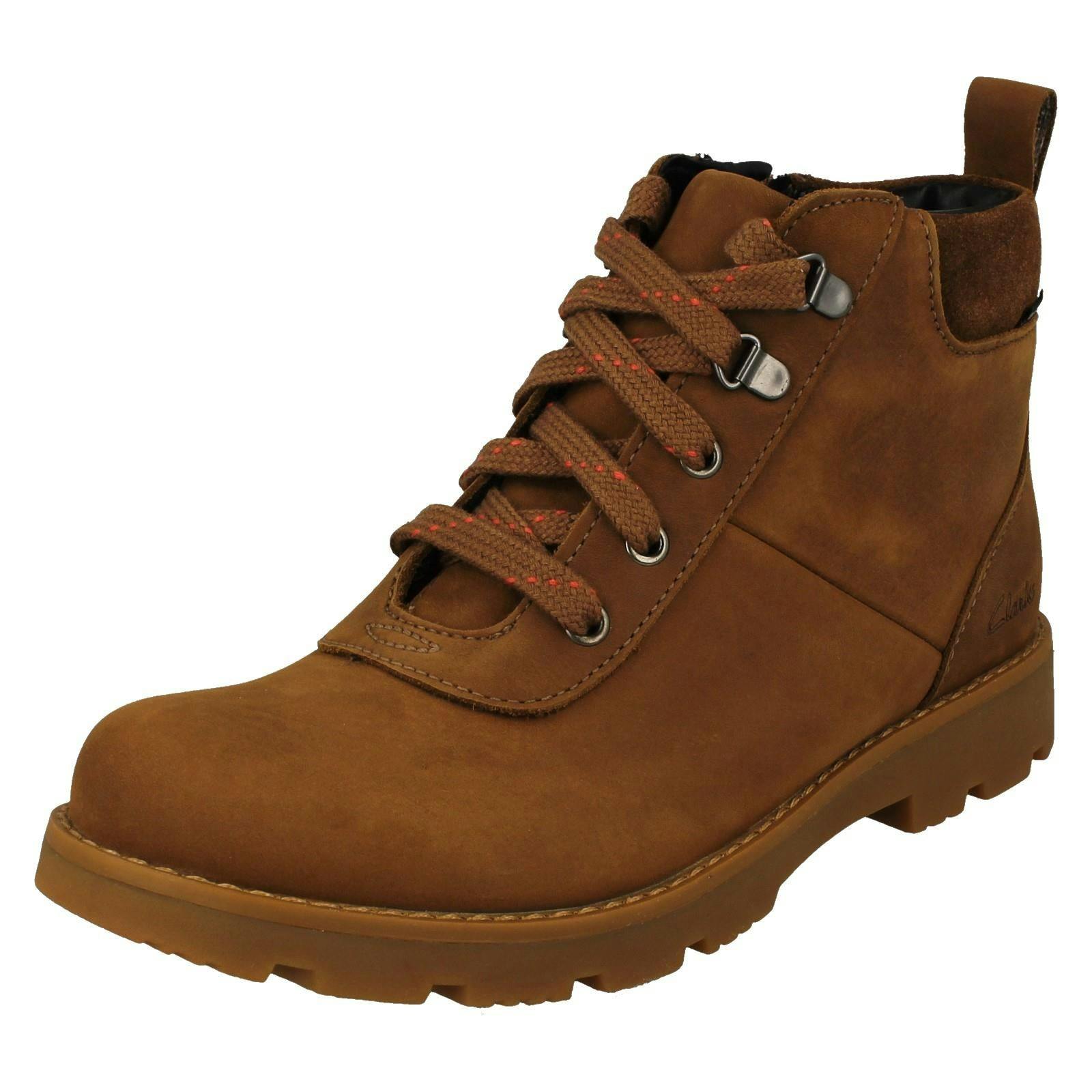 Clarks Boys Casual Ankle Boots Heath Go Gtx K - Tan - Uk 2.5 Child