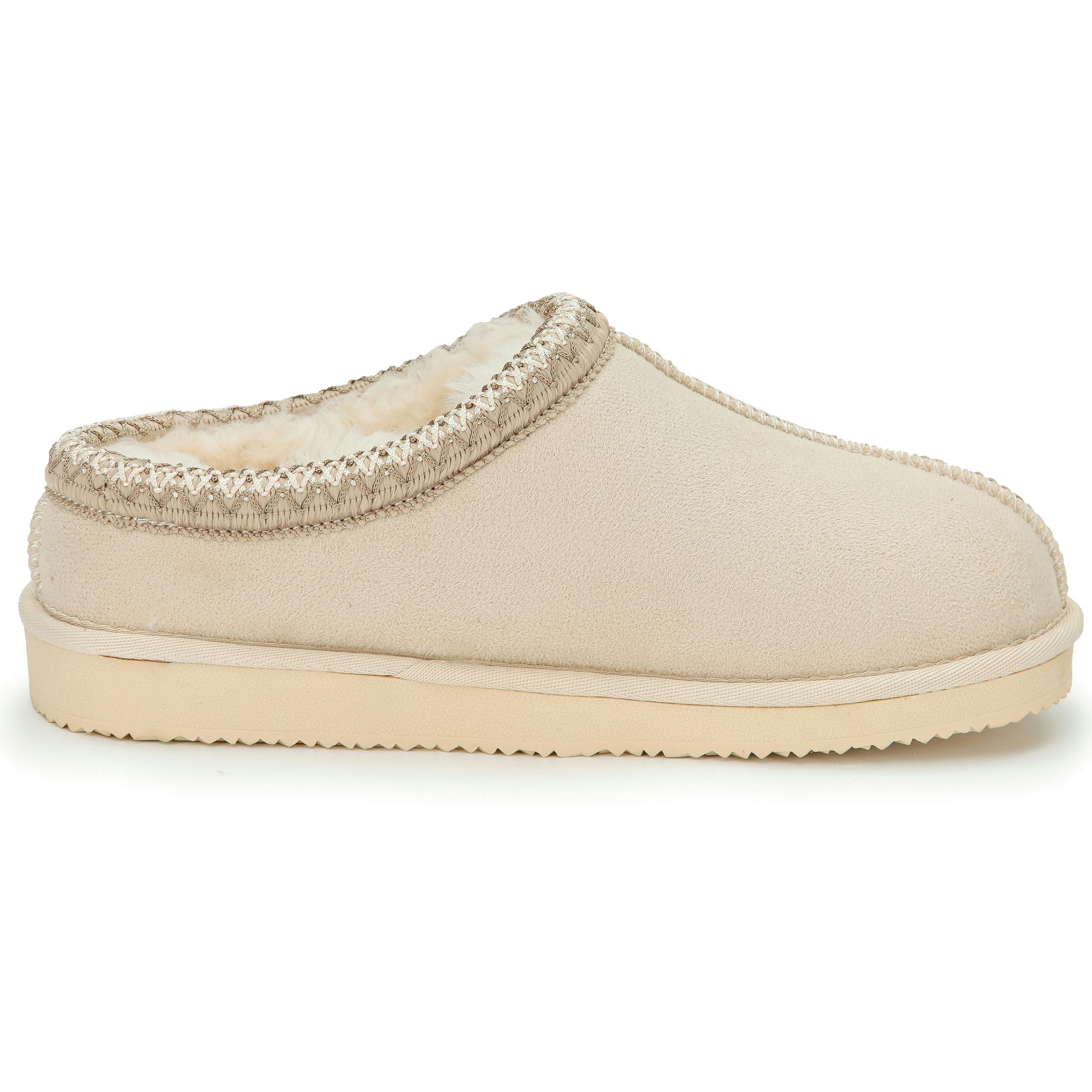 Viva Women's Beige Flexible Anti-Slip Sole Memory Foam Slip-On Slippers - 7