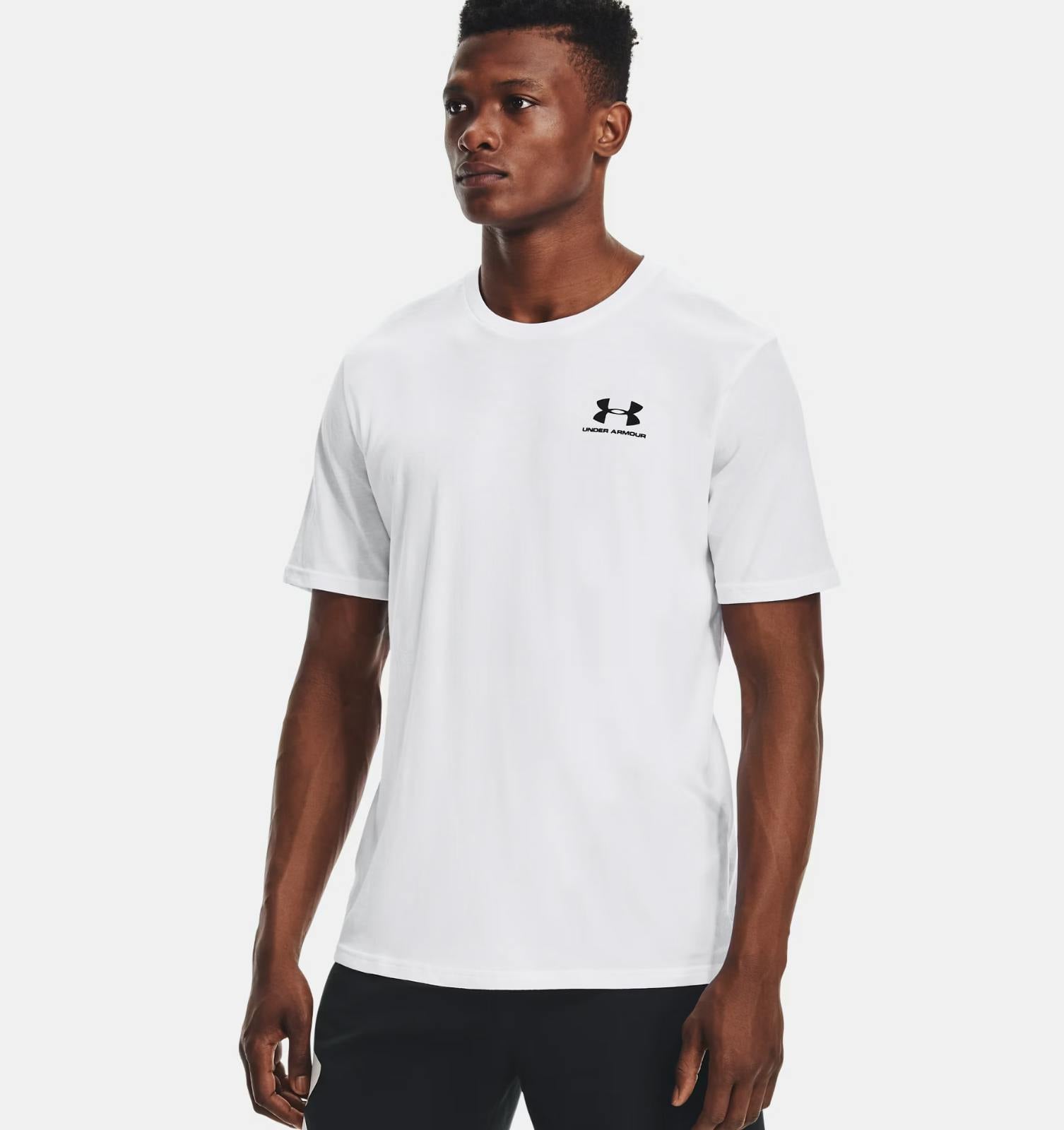 Under Armour Men's White Ua Sportstyler Logo Training Sports Short Sleeve Couple Style 1326799-100 - Image 9