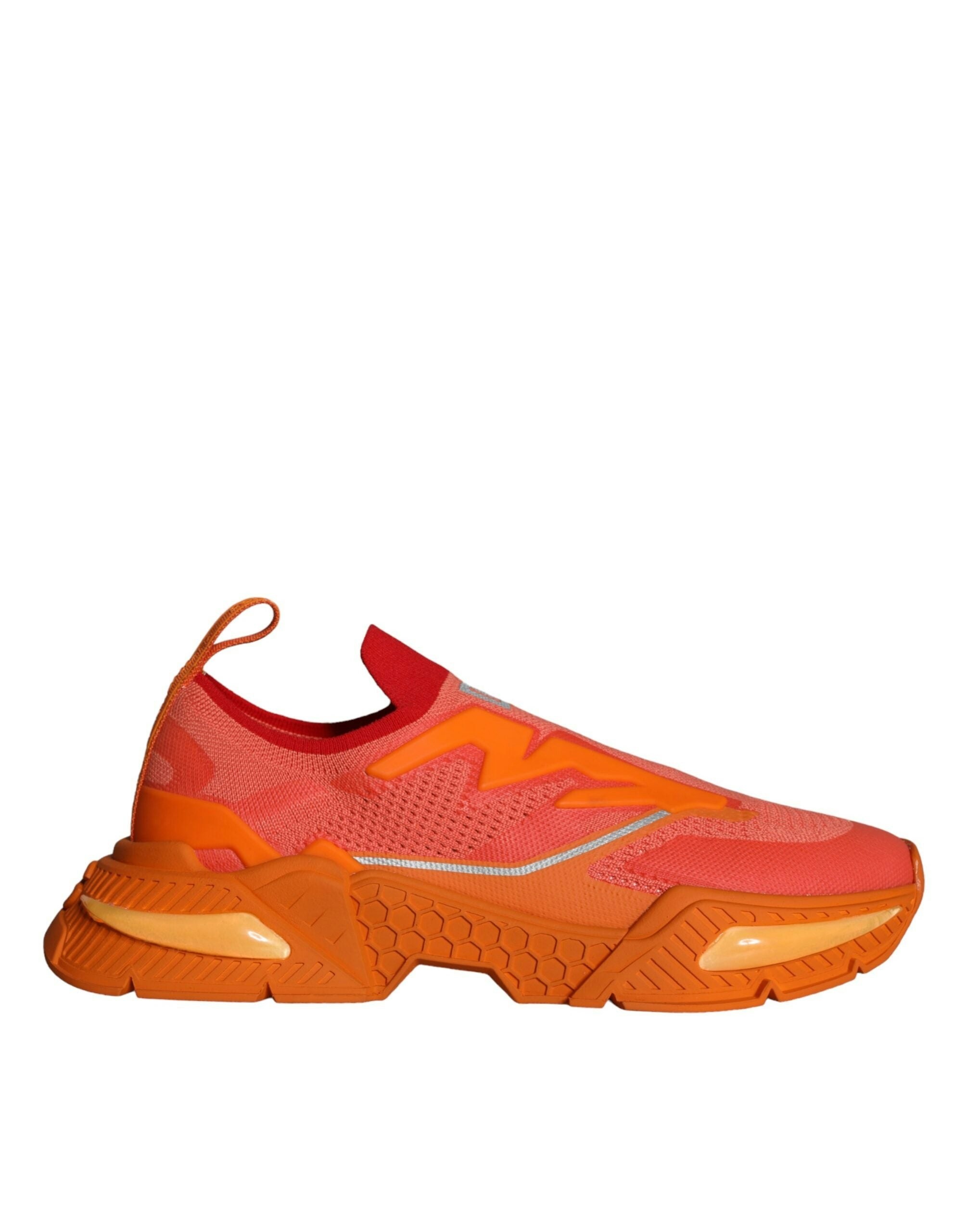 Dolce & Gabbana Men's Orange Portofino Sneakers - Size 44 Eu