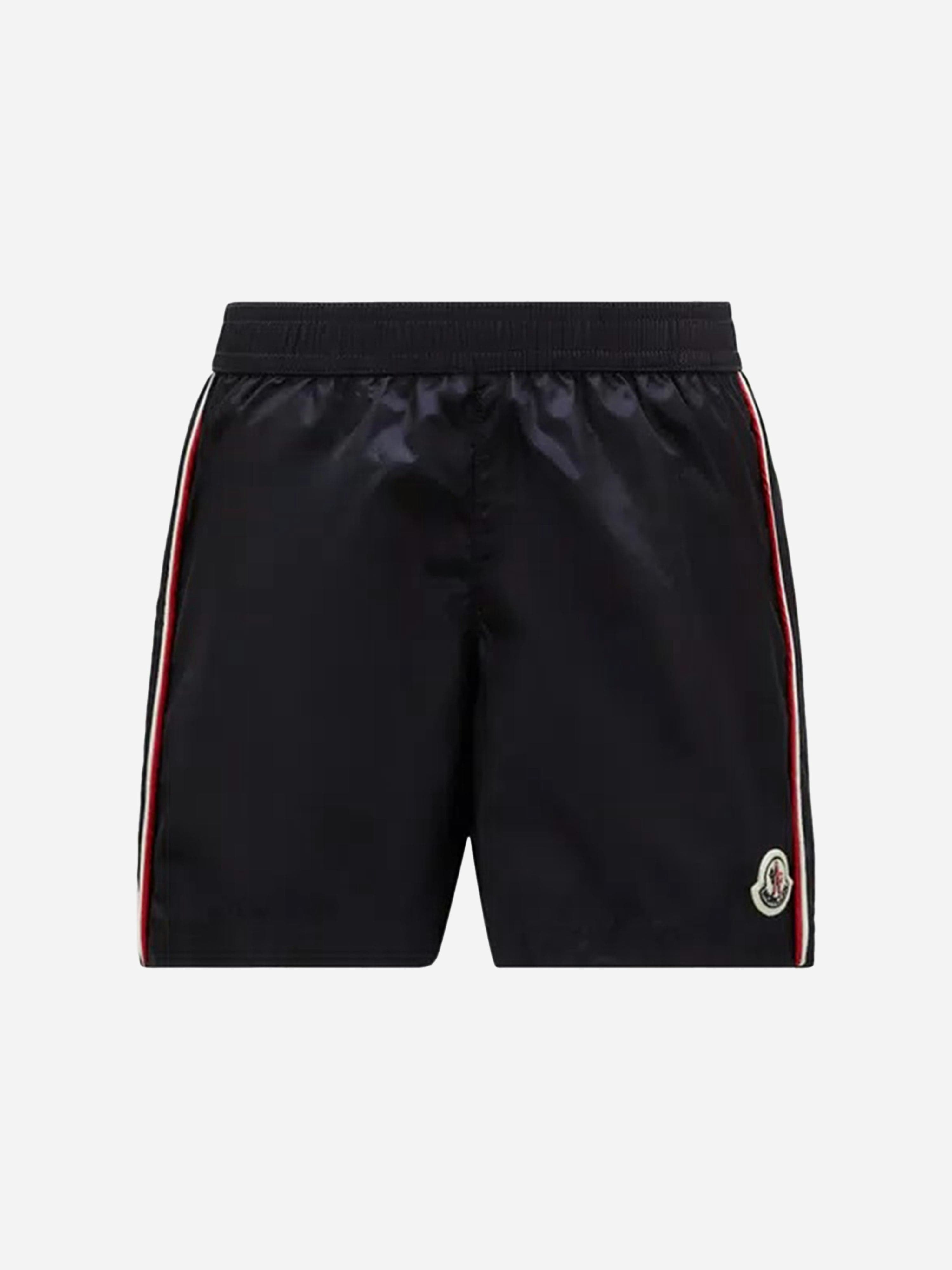 Moncler Enfant Boys Blue Logo Swim Shorts In Navy - 8 Yrs