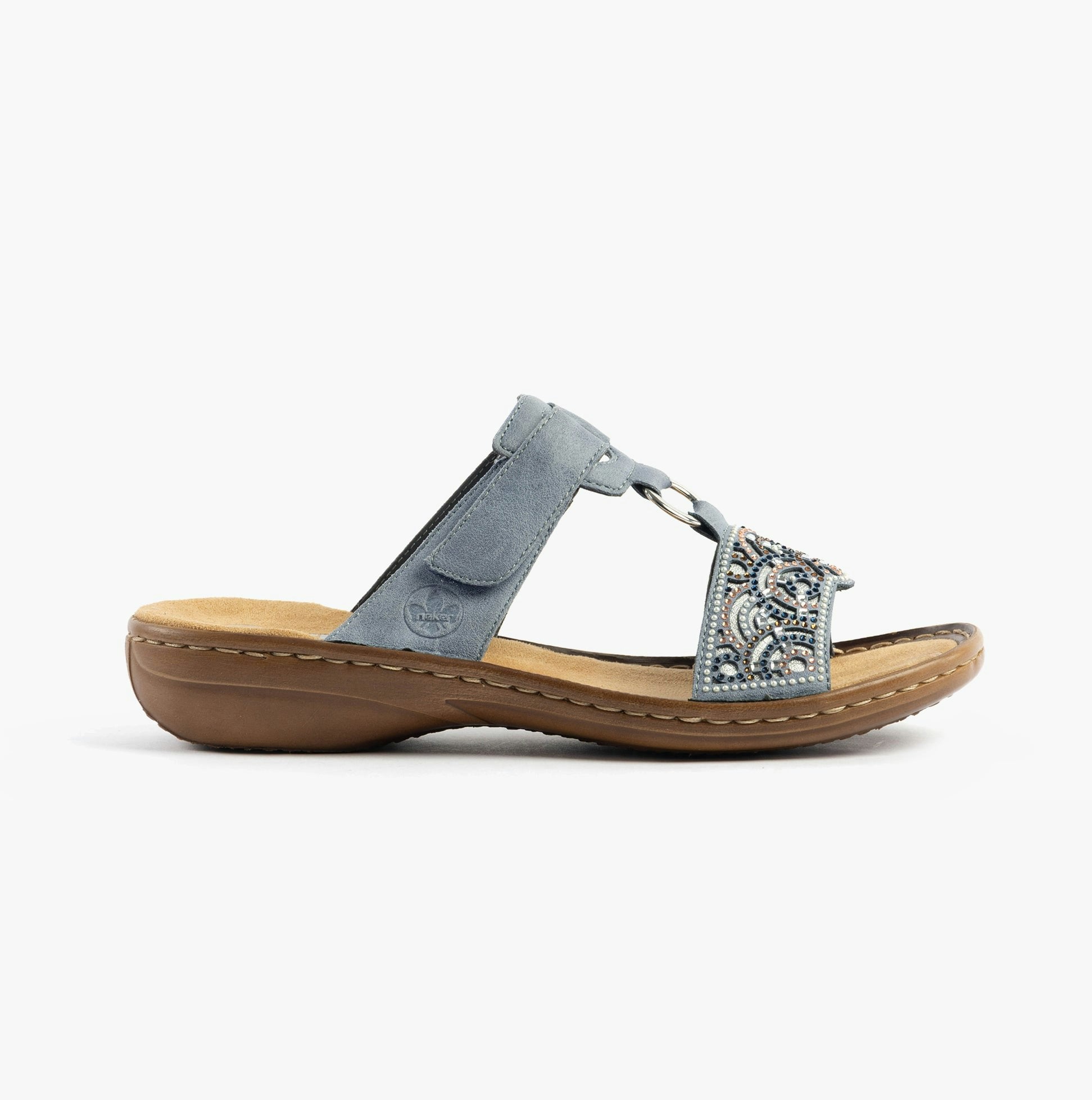 Rieker Women's Blue 608K2-12 Sandals - Uk 4 / Eu 37