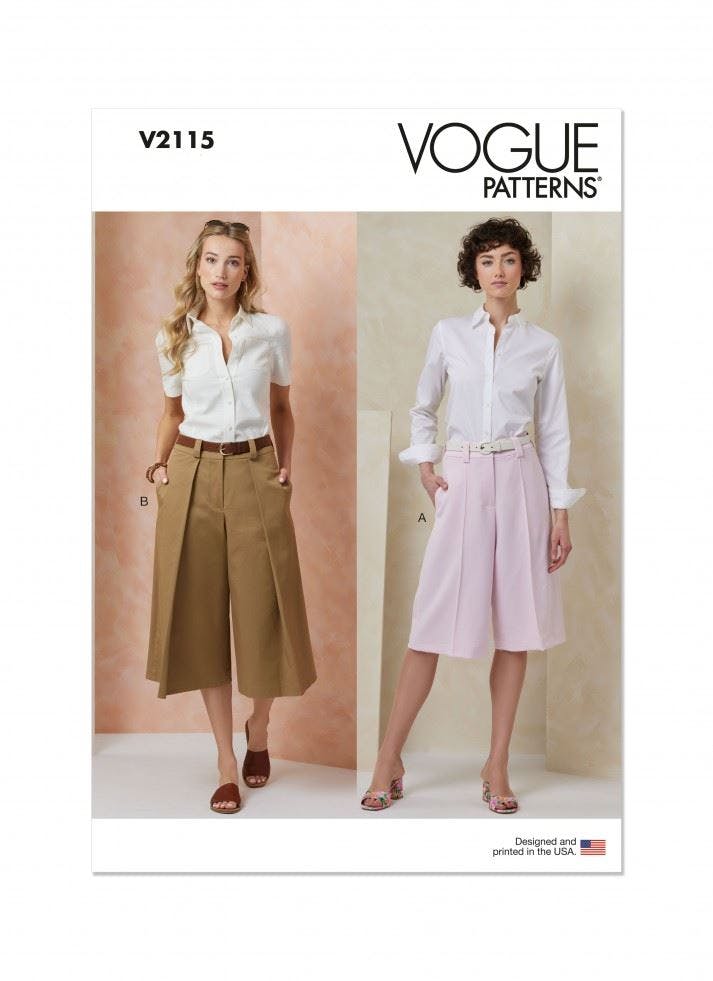 Vogue Women's Sewing Pattern 2115, Shorts For B5 (8-10-12-14-16) - Intermediate - B5 (8-10-12-14-16)