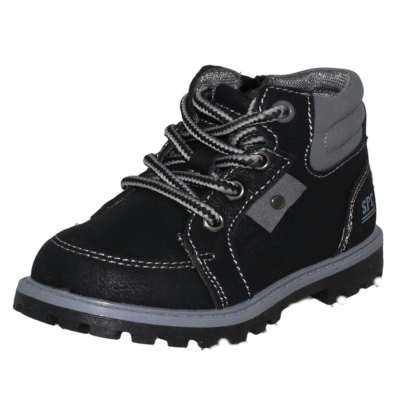 Spot On Boys Black Casual Ankle Boots N2r065 - Uk 7 Infant