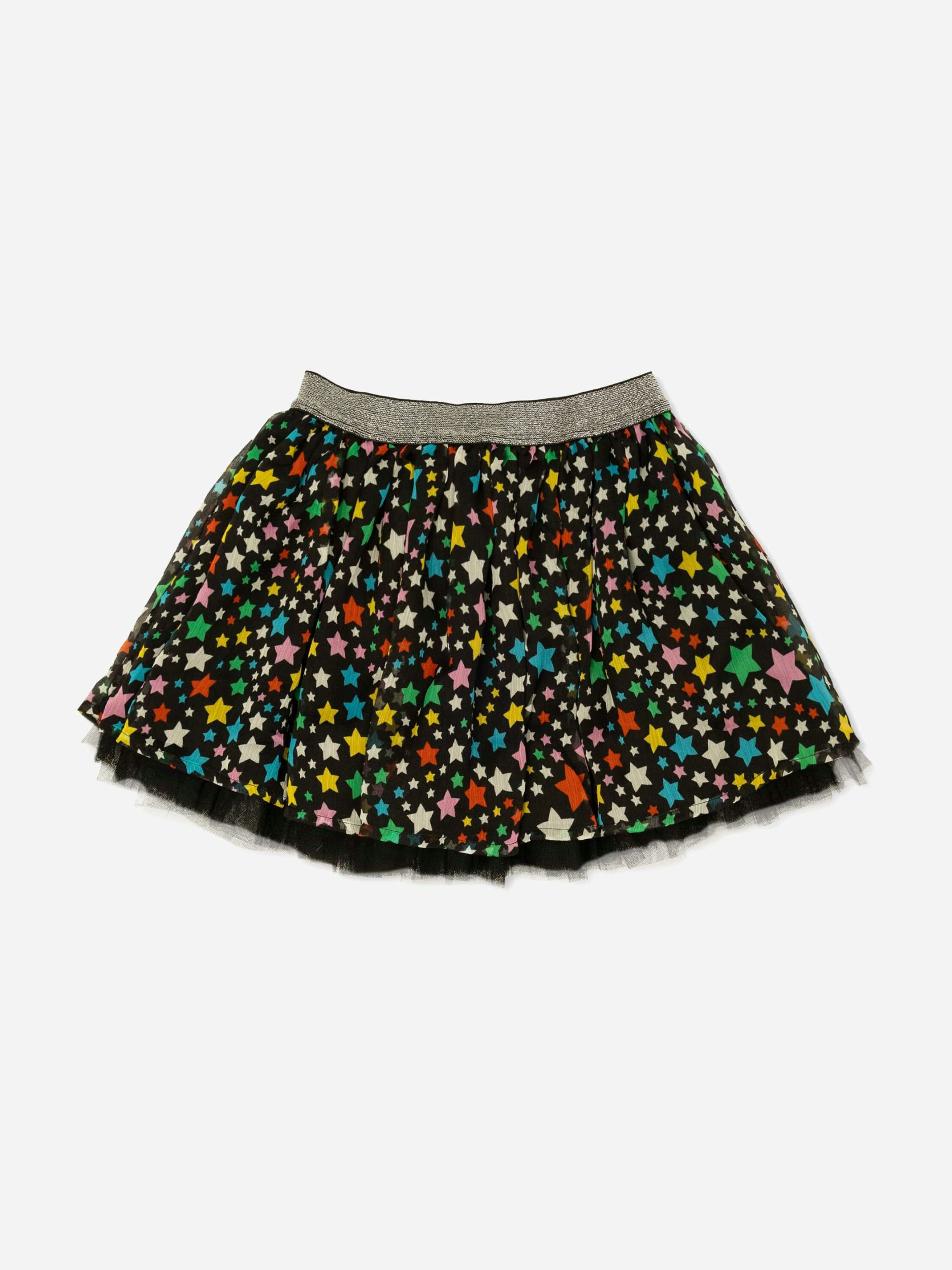 Stella Mccartney Kids Girls Black Stella Mccartney Star Skirt In - 16 Yrs
