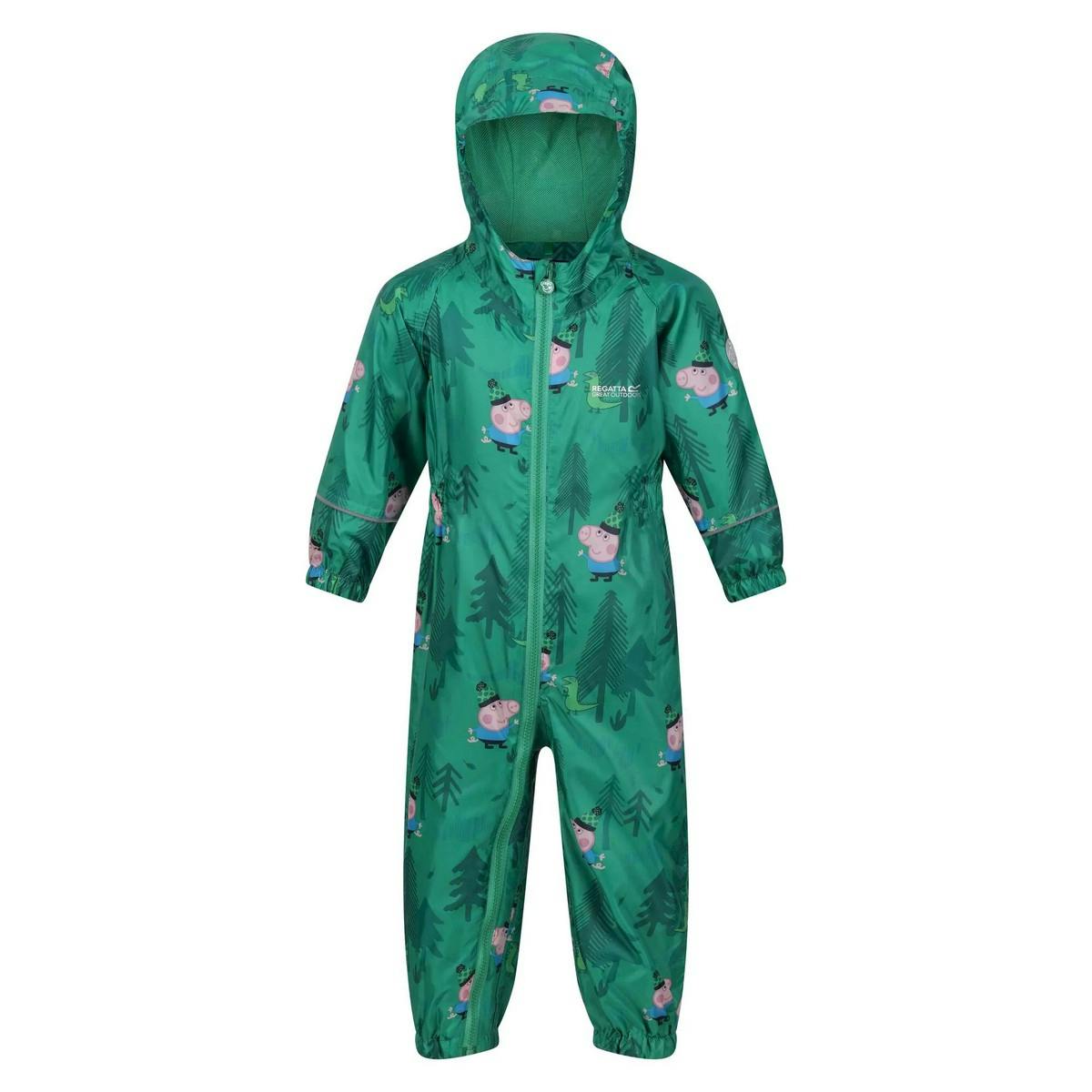 Regatta Green Kids Peppa Pig Dinosaur Snowsuit - Jellybean - 2-3 Years - Jellybean - 100% Polyester