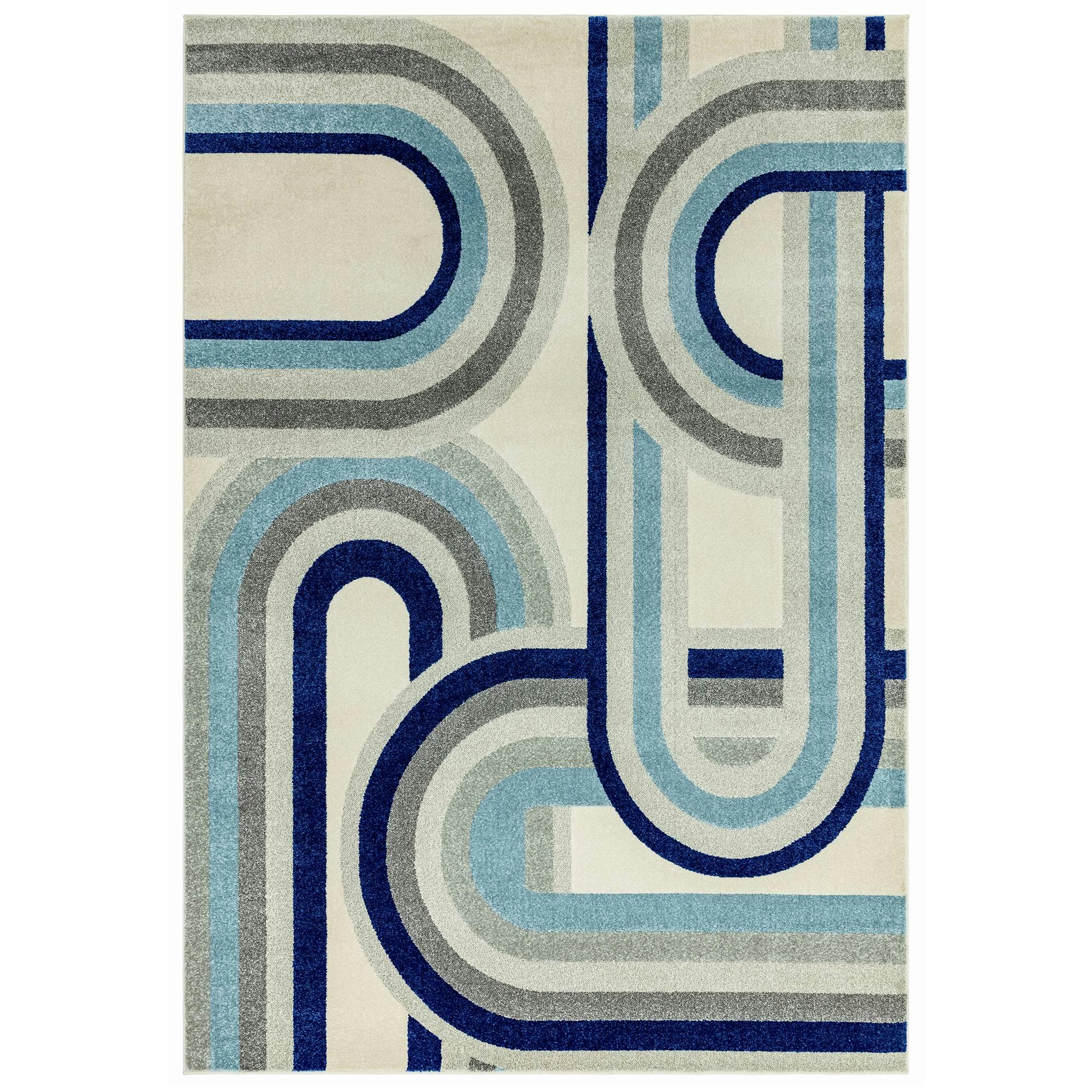 Asiatic Blue Nova Nv30 Retro Rug - 120X170cm