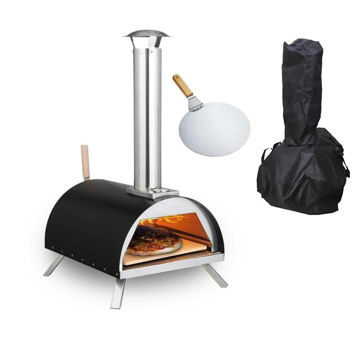 Haven Black/Silver Pizza Oven Thermometer Paddle Rain Cover Outdoor Bbq