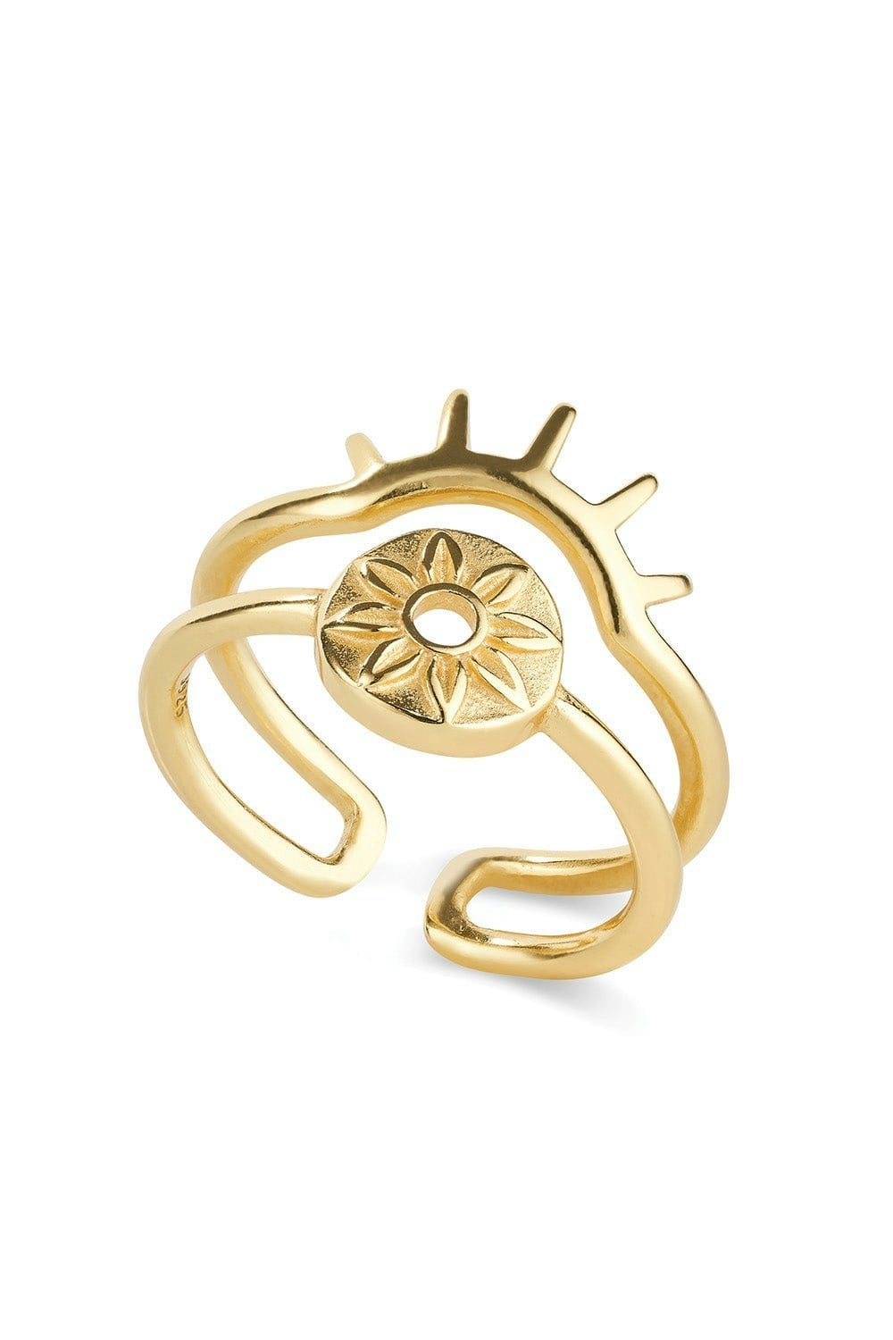 Elk & Bloom Gold 14K Dainty Sun Ring - No Thank You