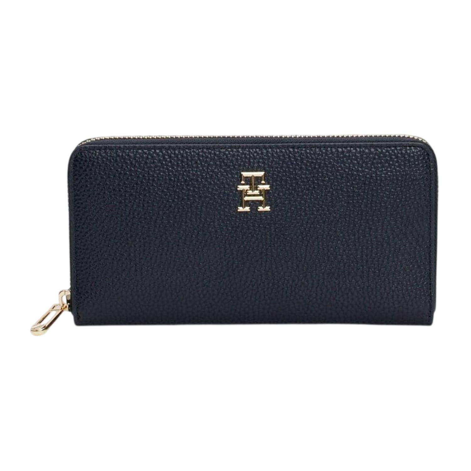 Tommy Hilfiger Women's Blue Emblem Wallet - Space - One Size - Space - 100% Mixed